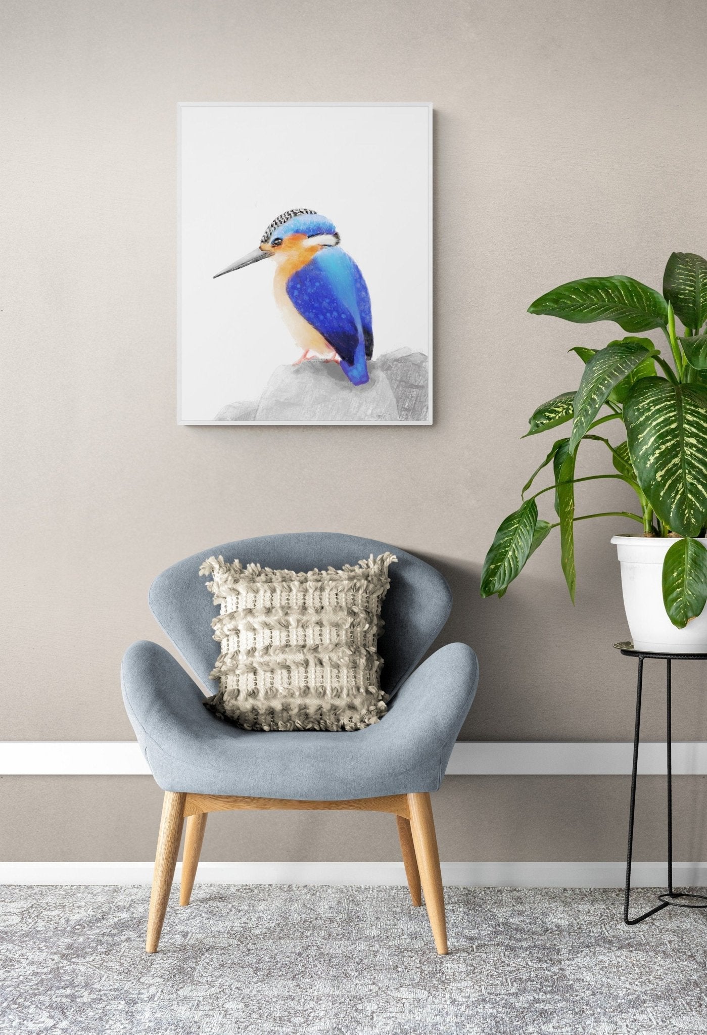 Kingfisher Bird Print - MerikaArt