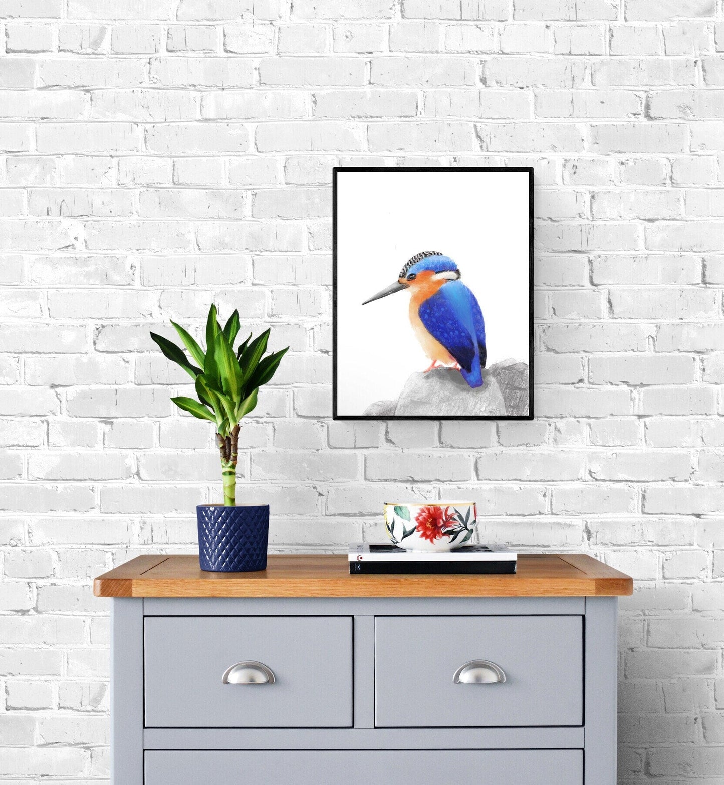 Kingfisher Bird Print - MerikaArt