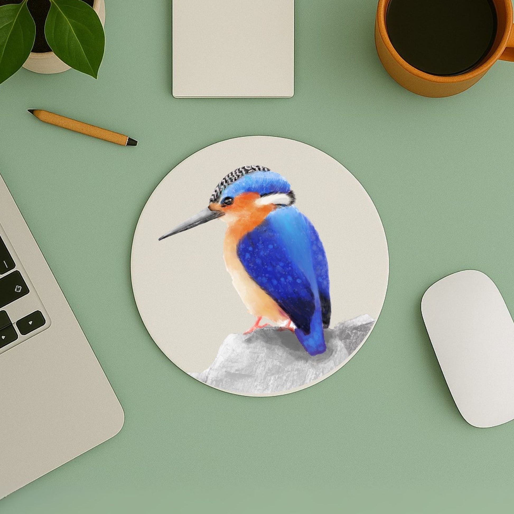 Kingfisher Mousepad - MerikaArt