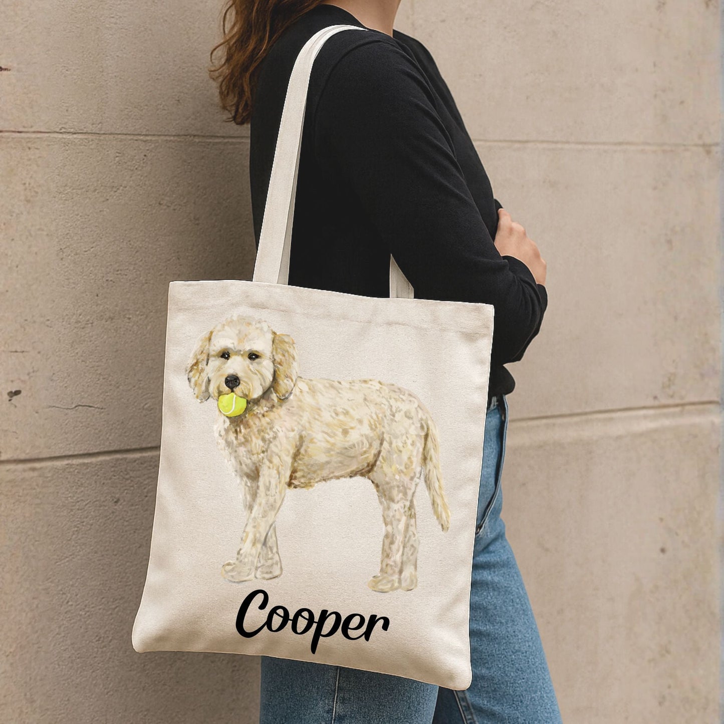 Labradoodle Canvas Tote Bag - MerikaArt