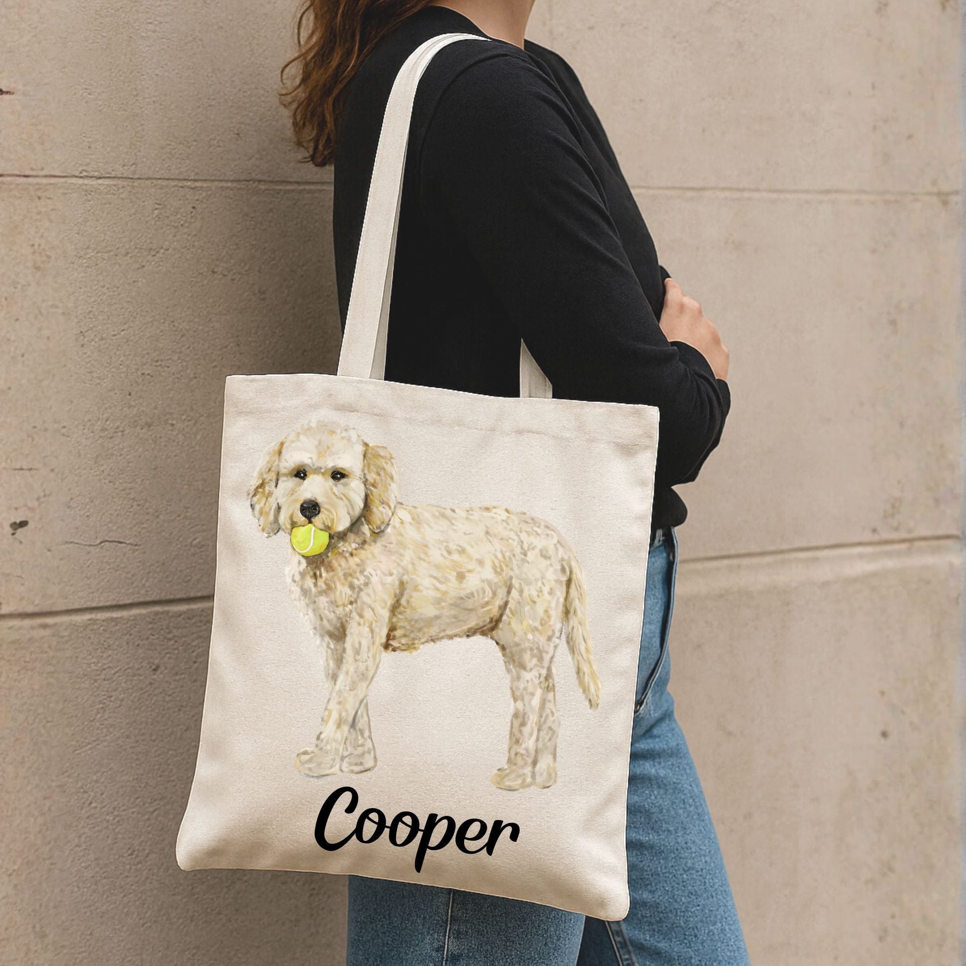 Labradoodle Canvas Tote Bag - MerikaArt