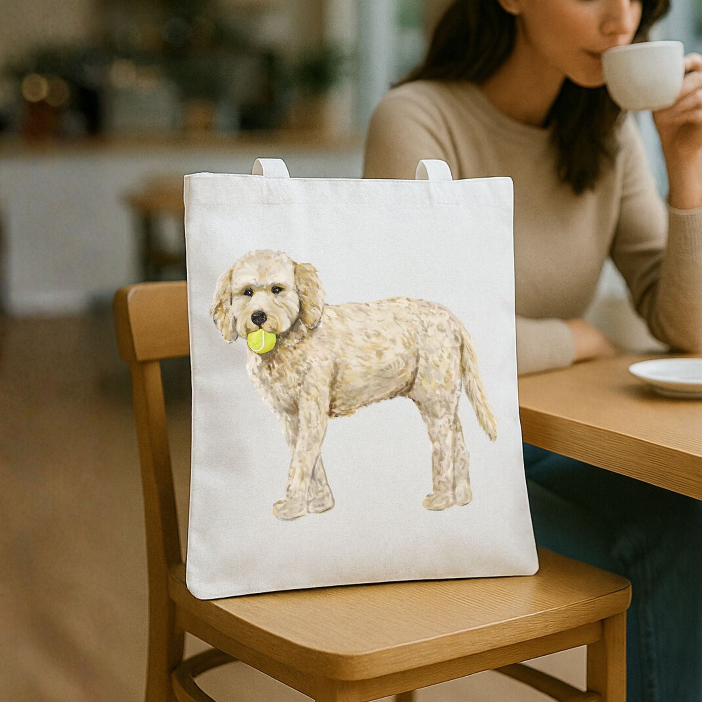 Labradoodle Canvas Tote Bag - MerikaArt