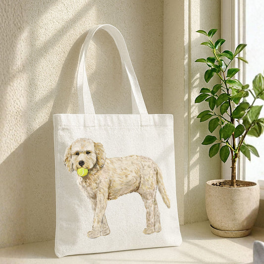 Labradoodle Canvas Tote Bag - MerikaArt