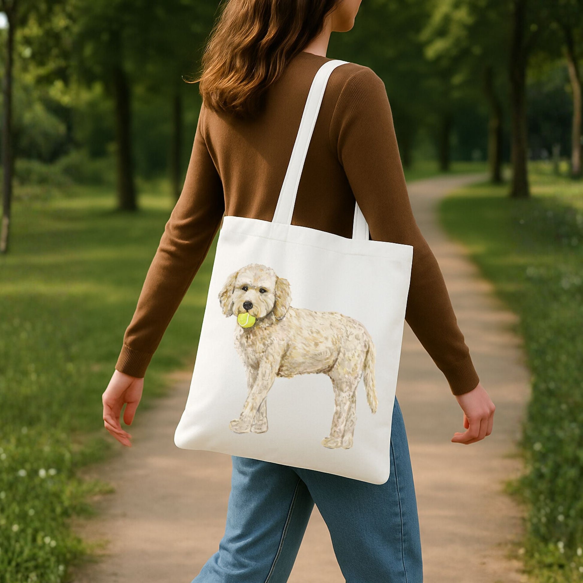 Labradoodle Canvas Tote Bag - MerikaArt