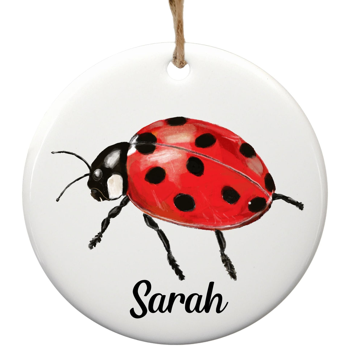 Ladybug Ceramic Ornament - MerikaArt