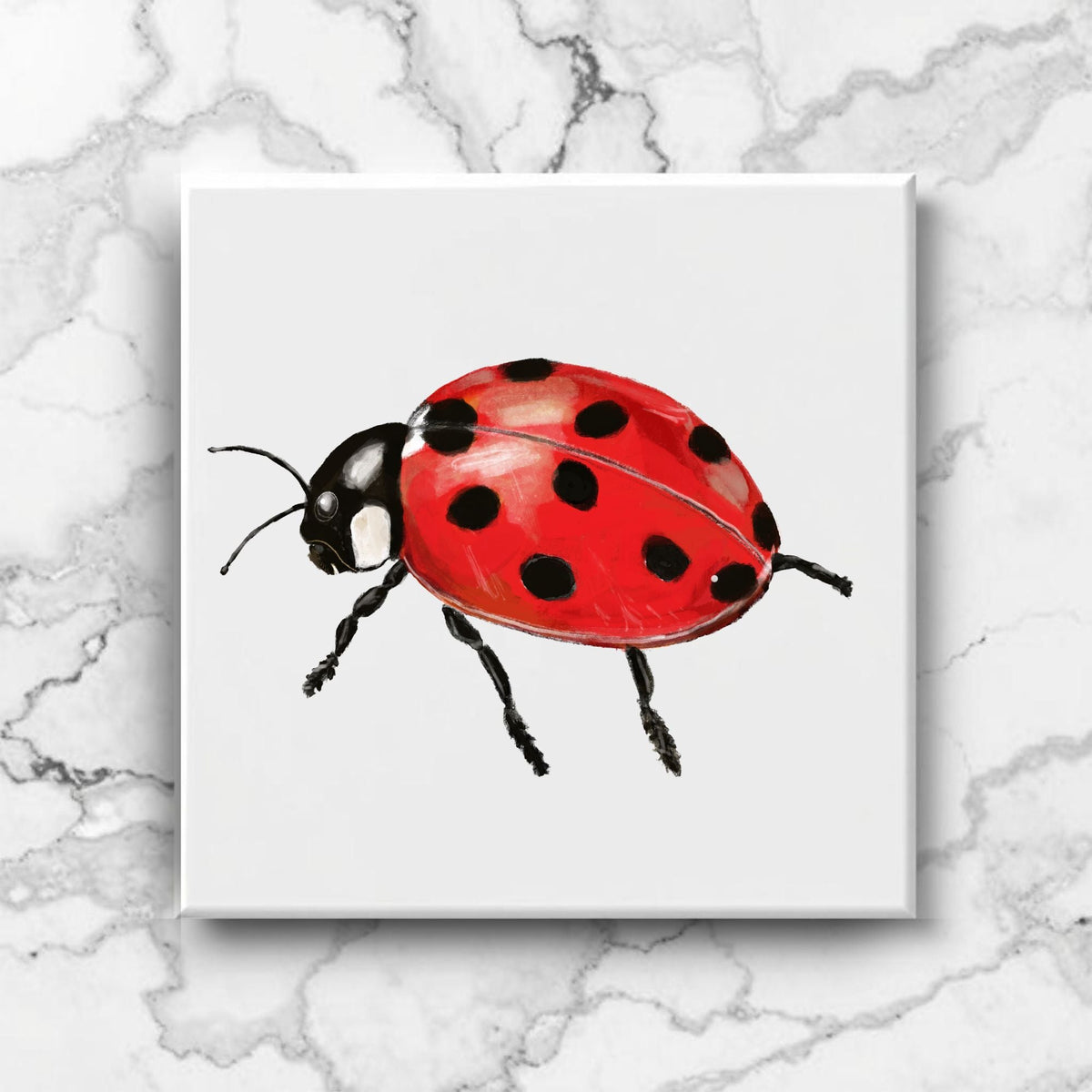 Ladybug Ceramic Tile - MerikaArt
