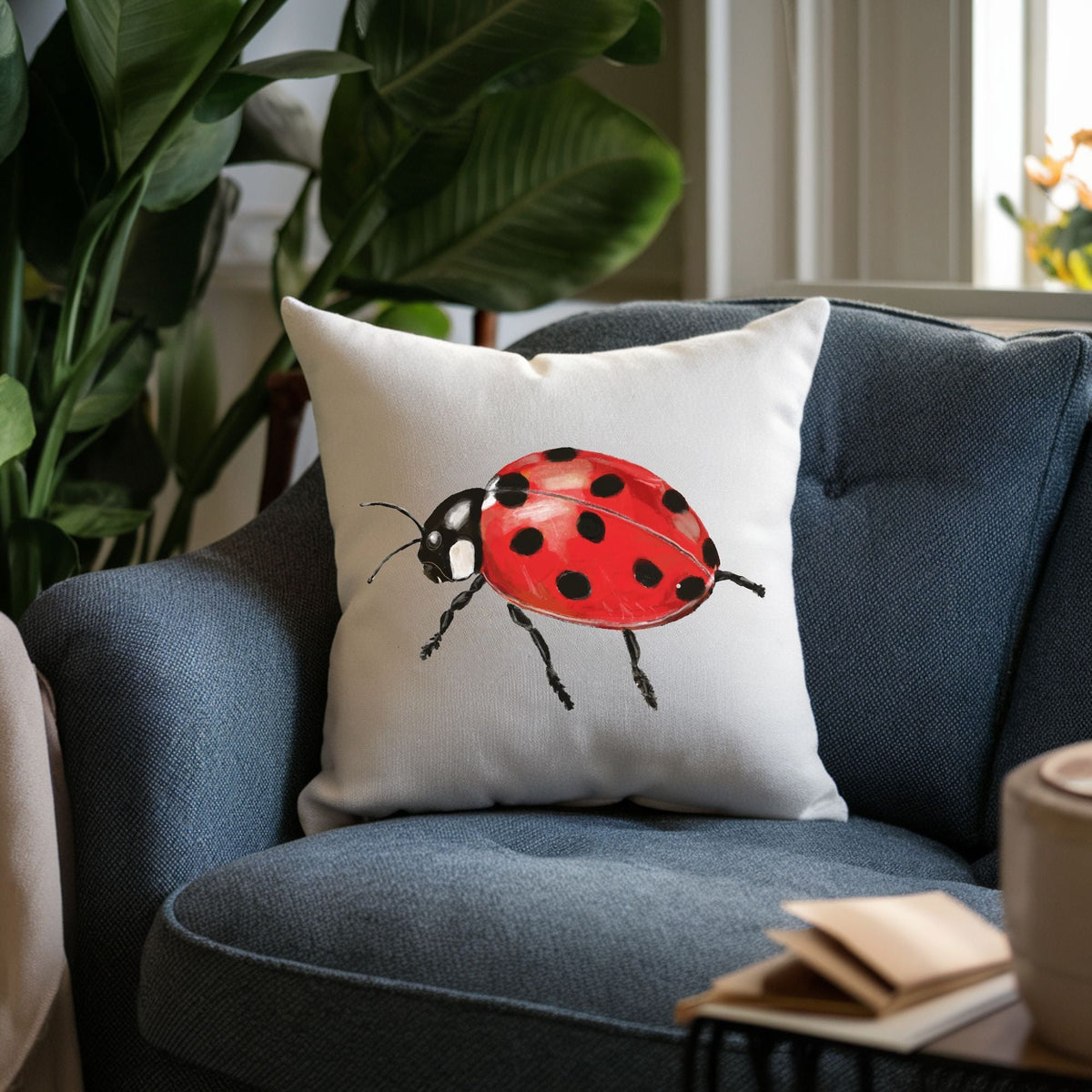 Ladybug Pillow - MerikaArt