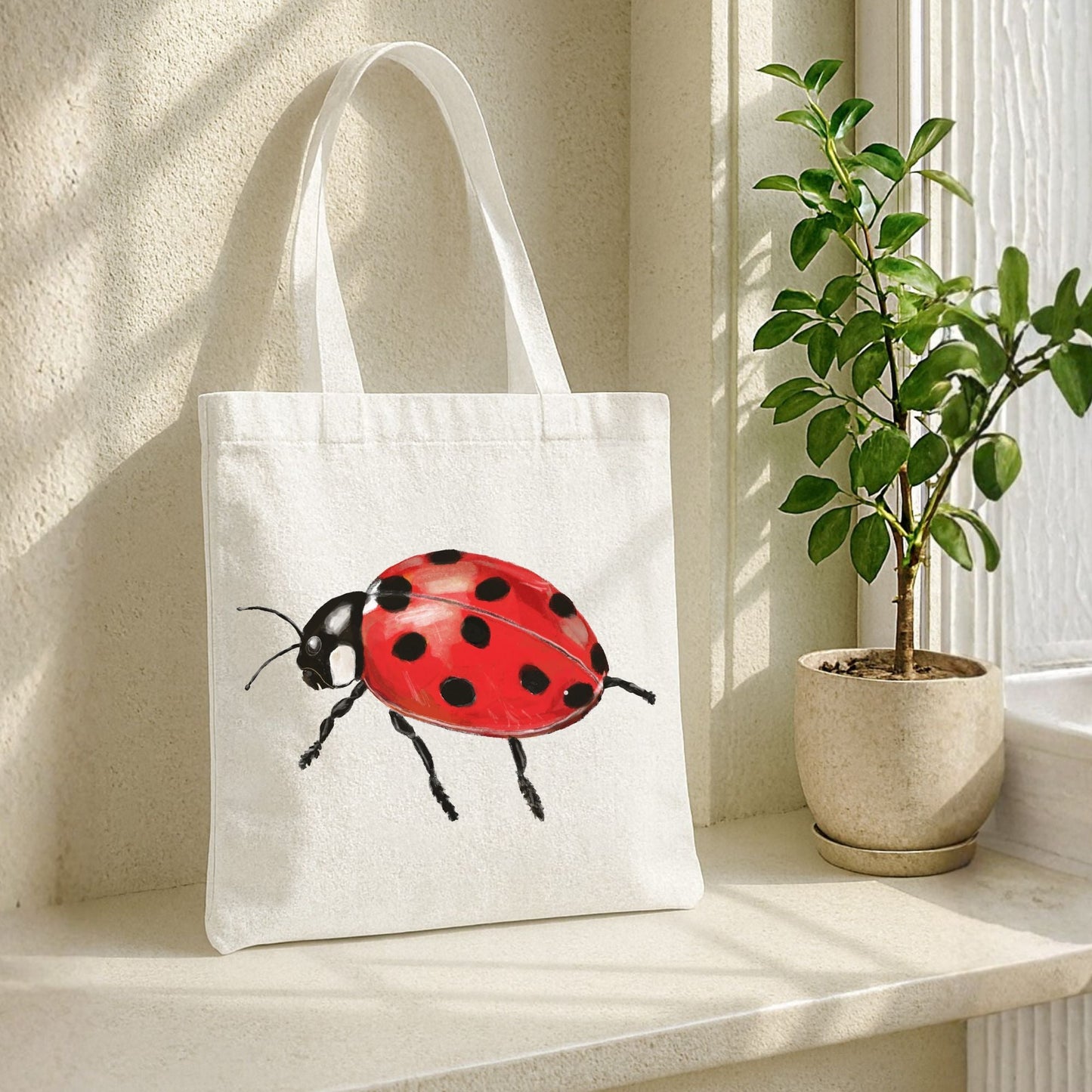 Ladybug Tote Bag - MerikaArt