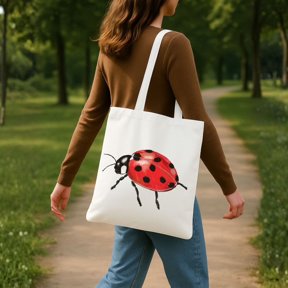 Ladybug Tote Bag - MerikaArt