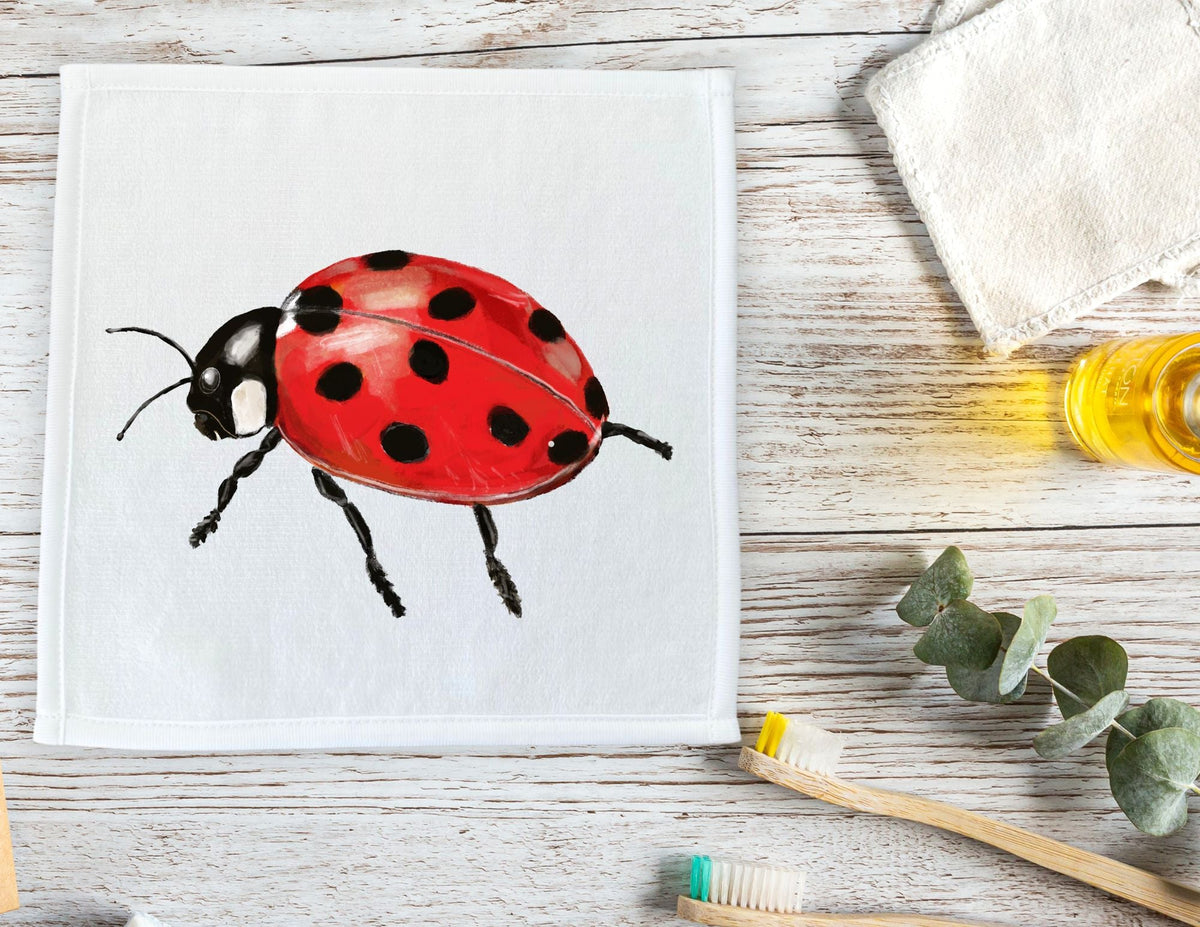Ladybug Washcloth - MerikaArt
