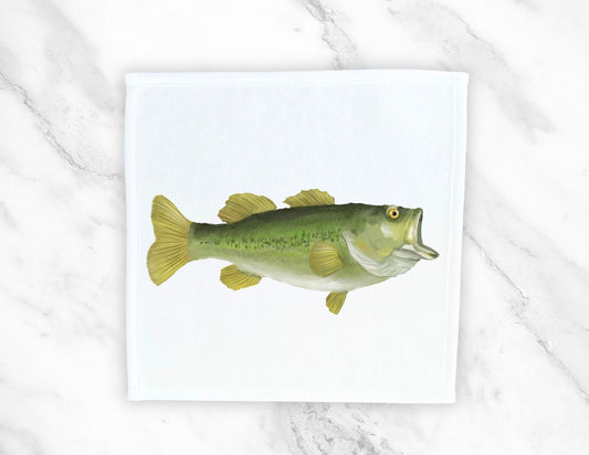 Largemouth Bass Washcloth - MerikaArt