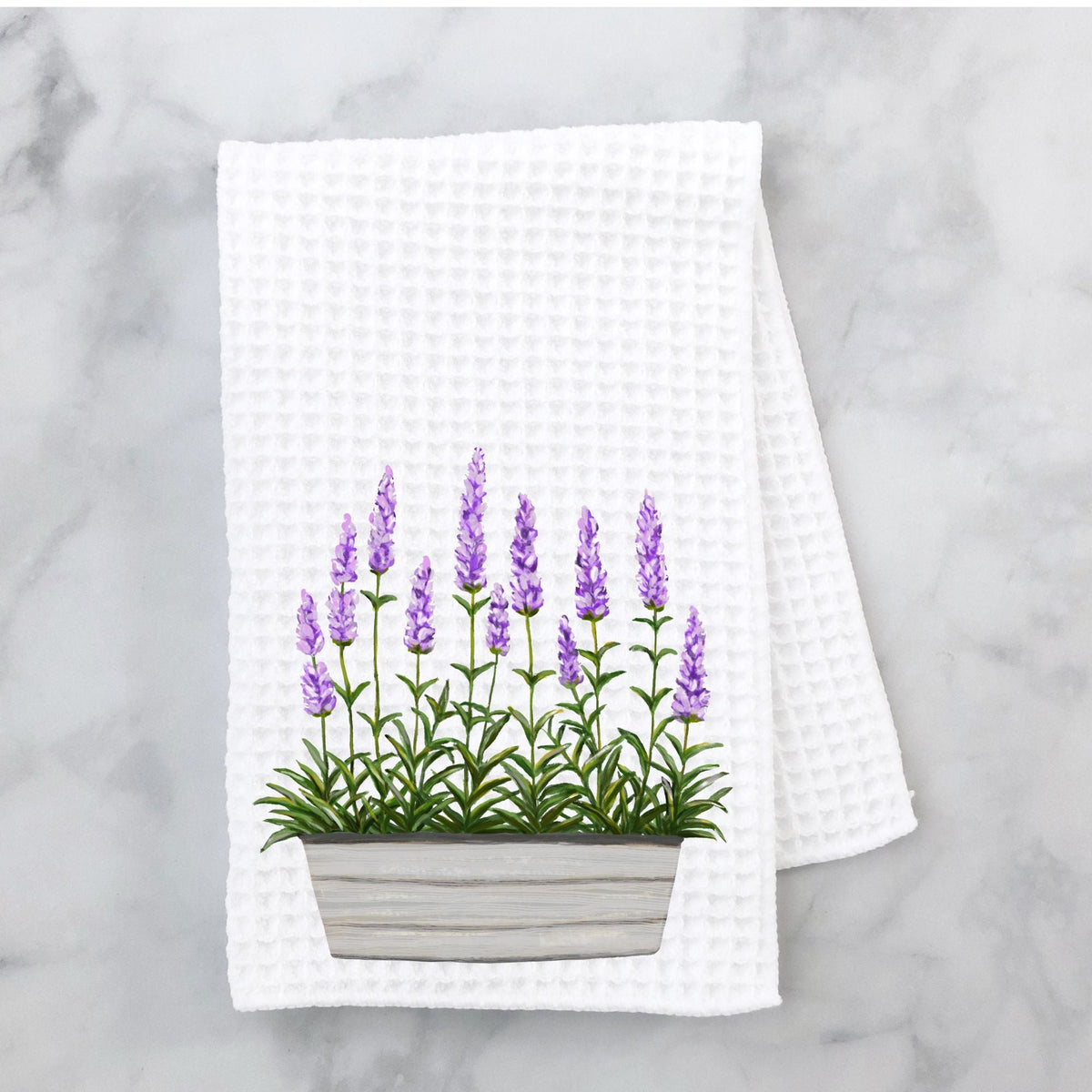 Lavender Planter Kitchen Towel - MerikaArt