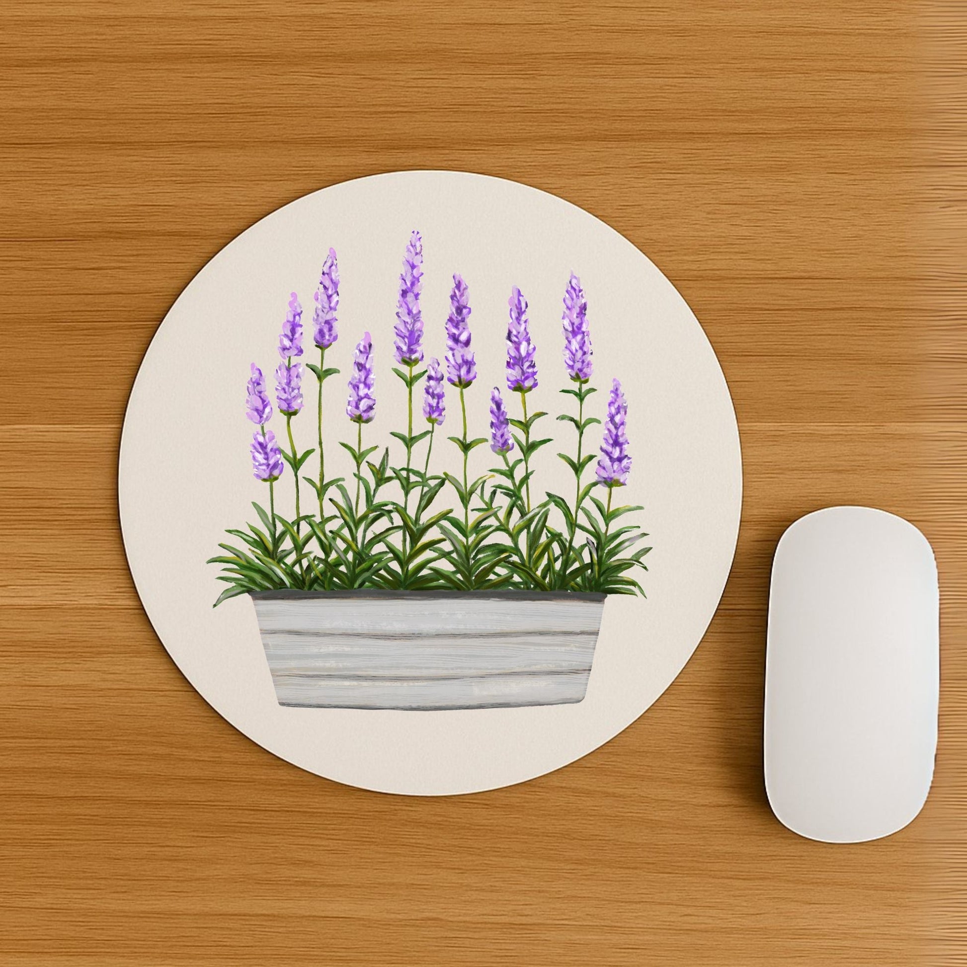 Lavender Planter Mousepad - MerikaArt