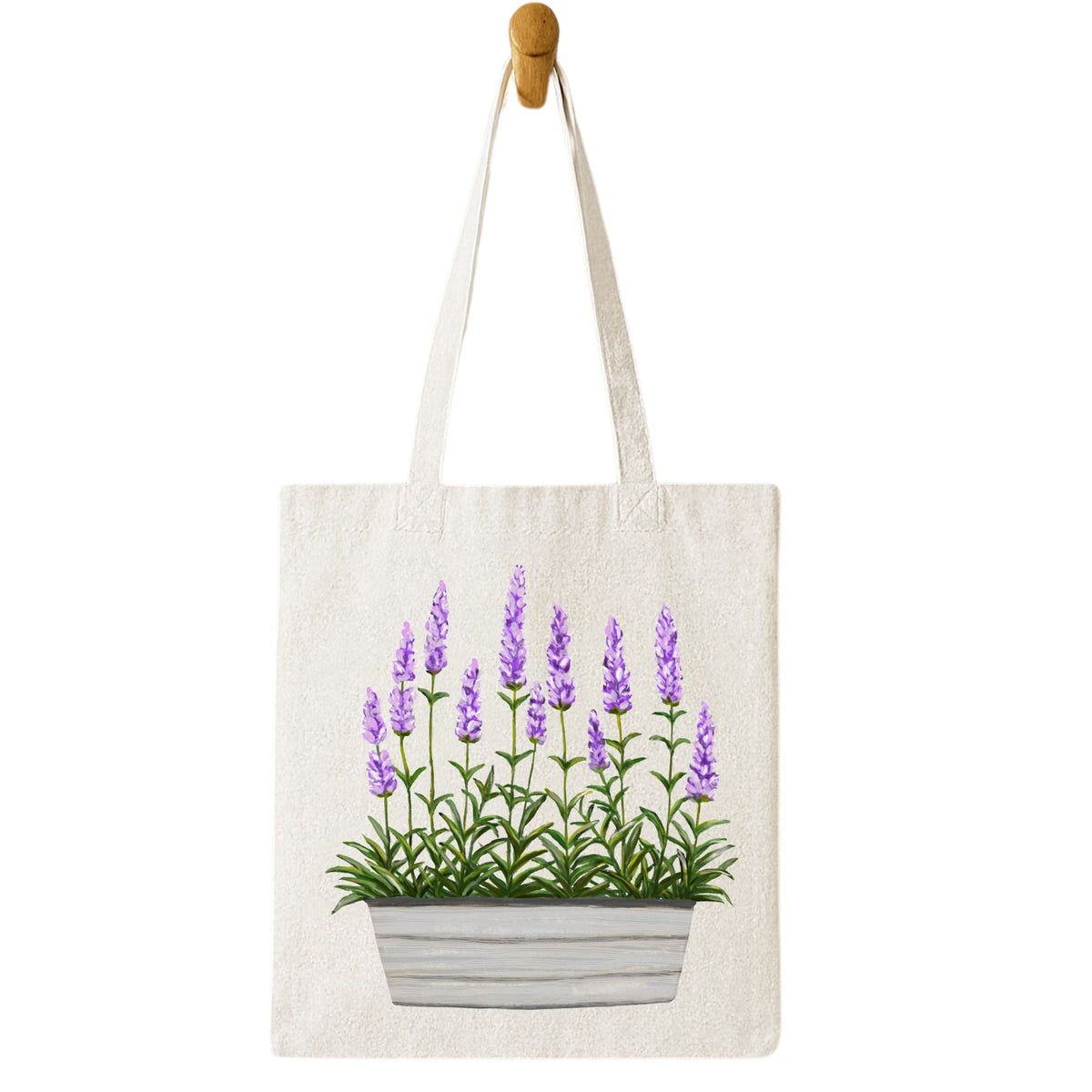Lavender Planter Tote Bag - MerikaArt
