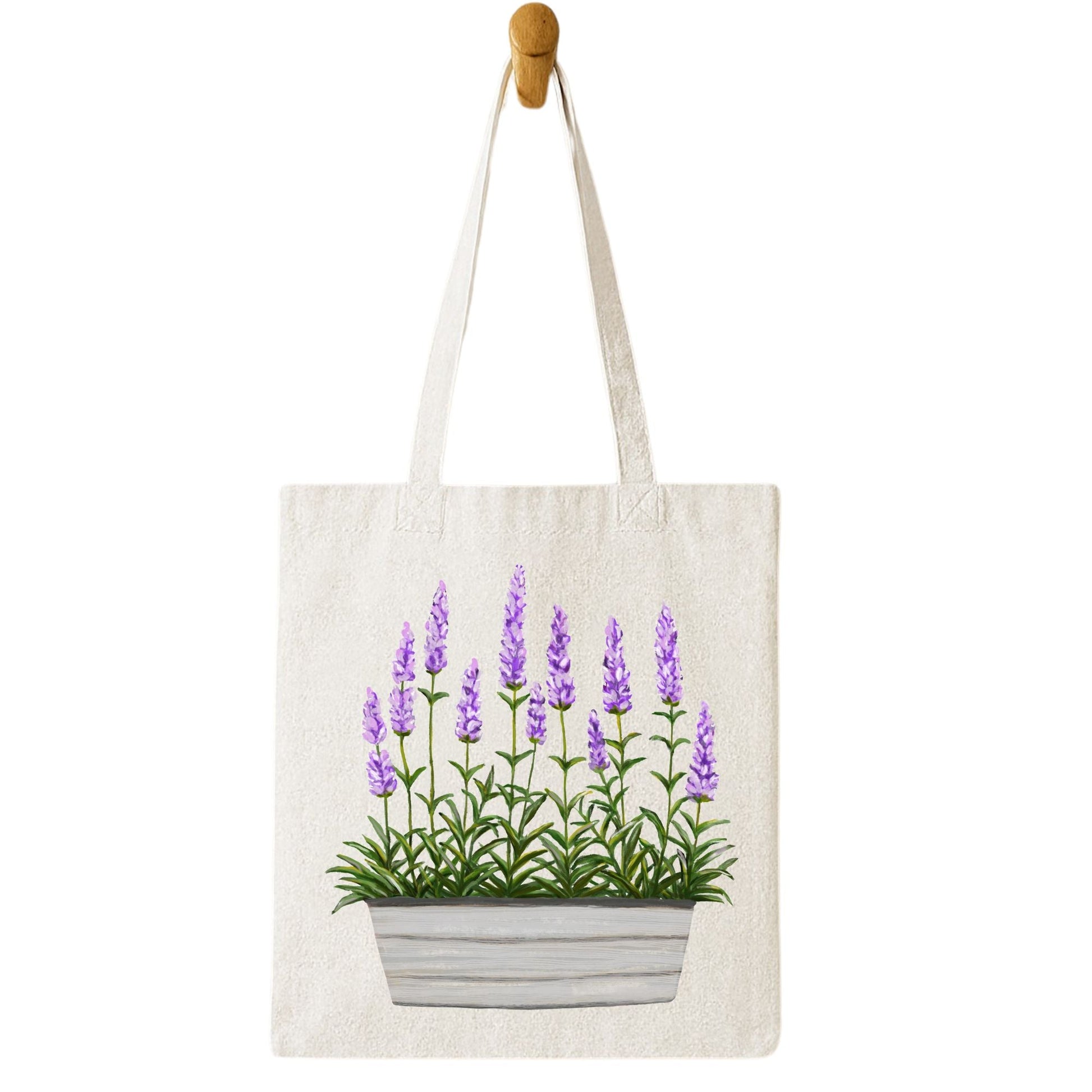 Lavender Planter Tote Bag - MerikaArt