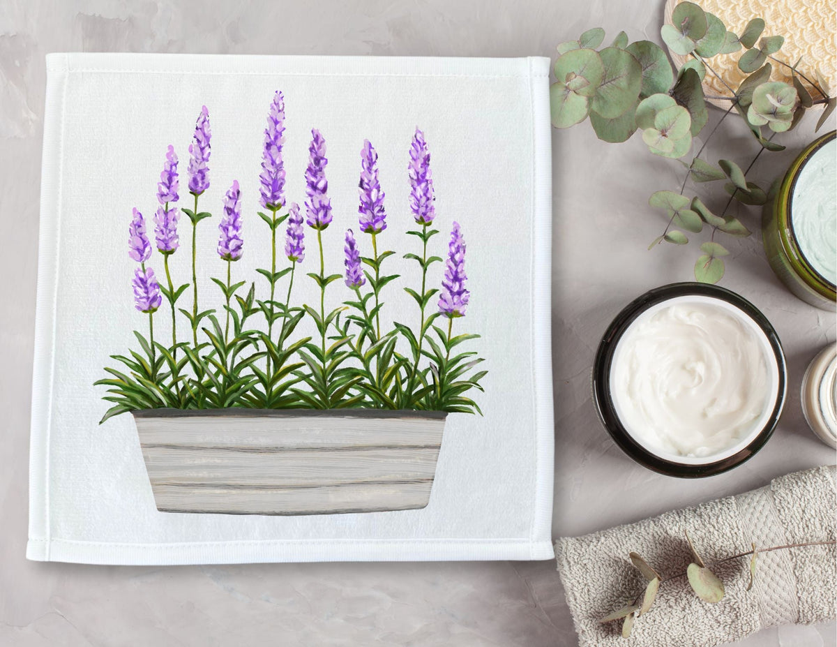 Lavender Washcloth - MerikaArt
