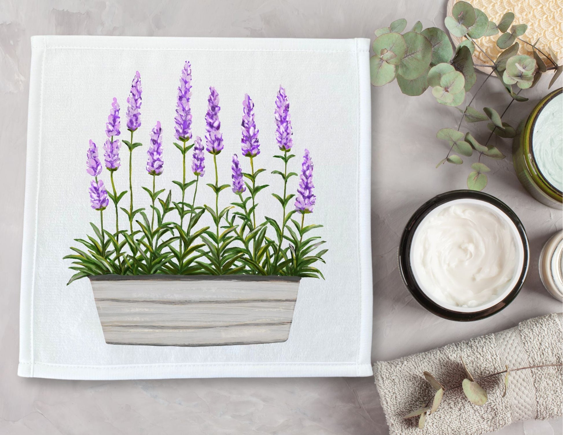 Lavender Washcloth - MerikaArt