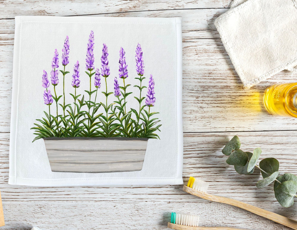 Lavender Washcloth - MerikaArt