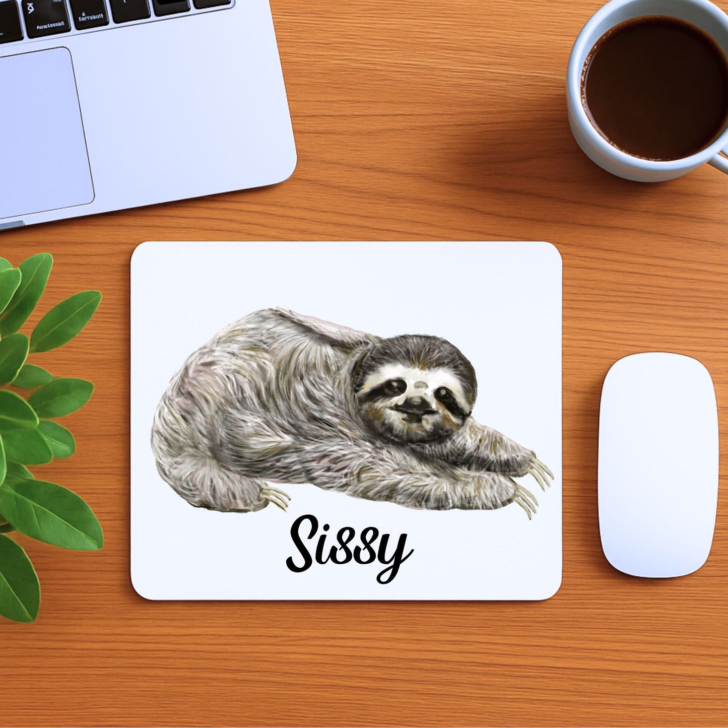 Lazy Sloth Mousepad - MerikaArt