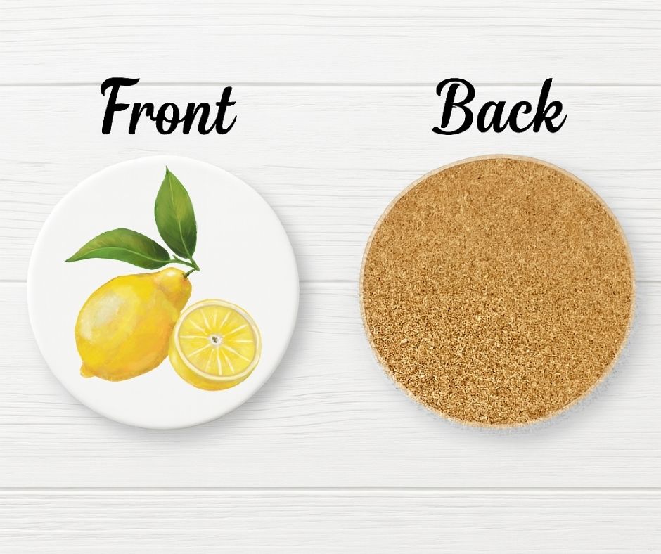 Lemon Ceramic Coaster - MerikaArt