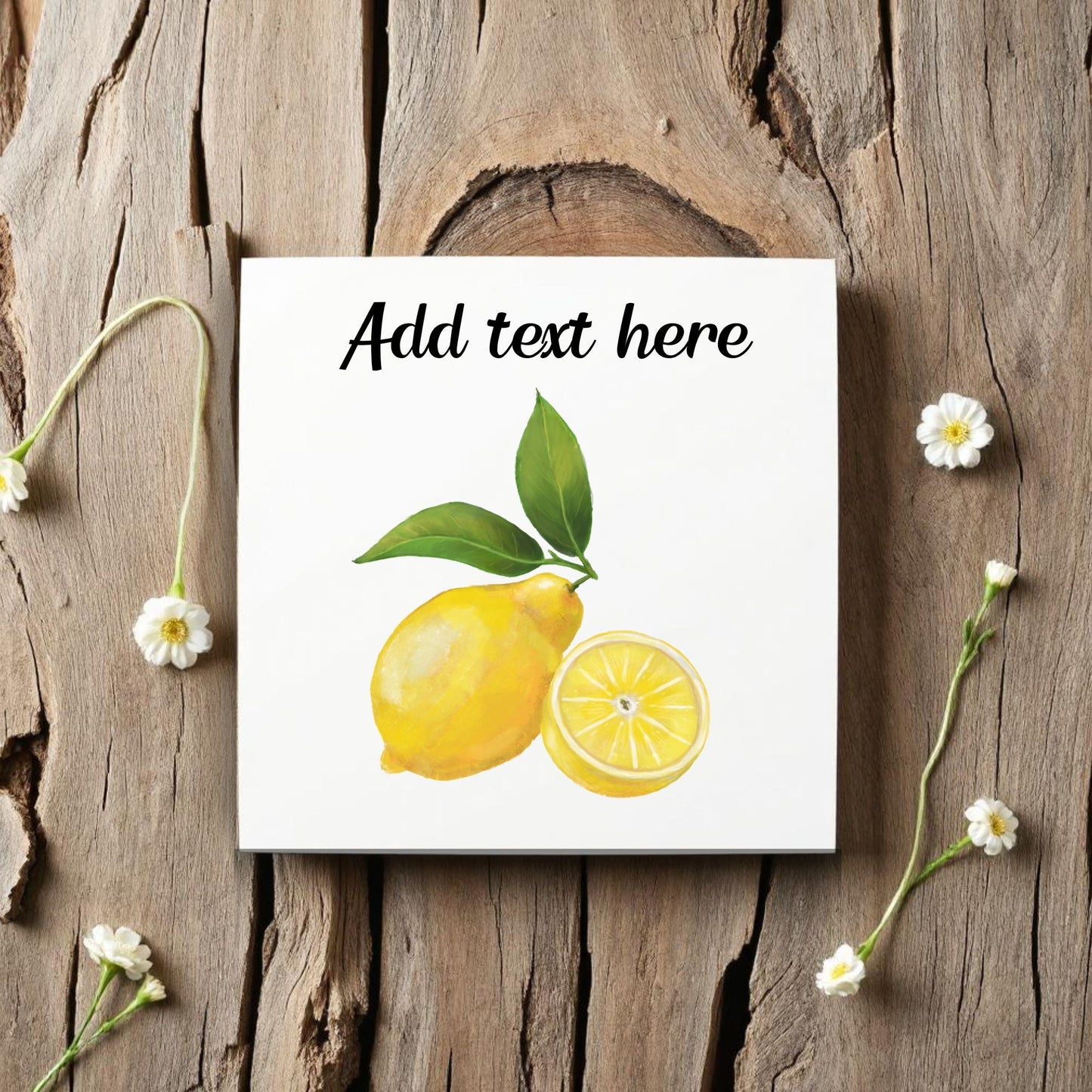 Lemon Ceramic Tile – Fresh and Vibrant Handmade Art - MerikaArt