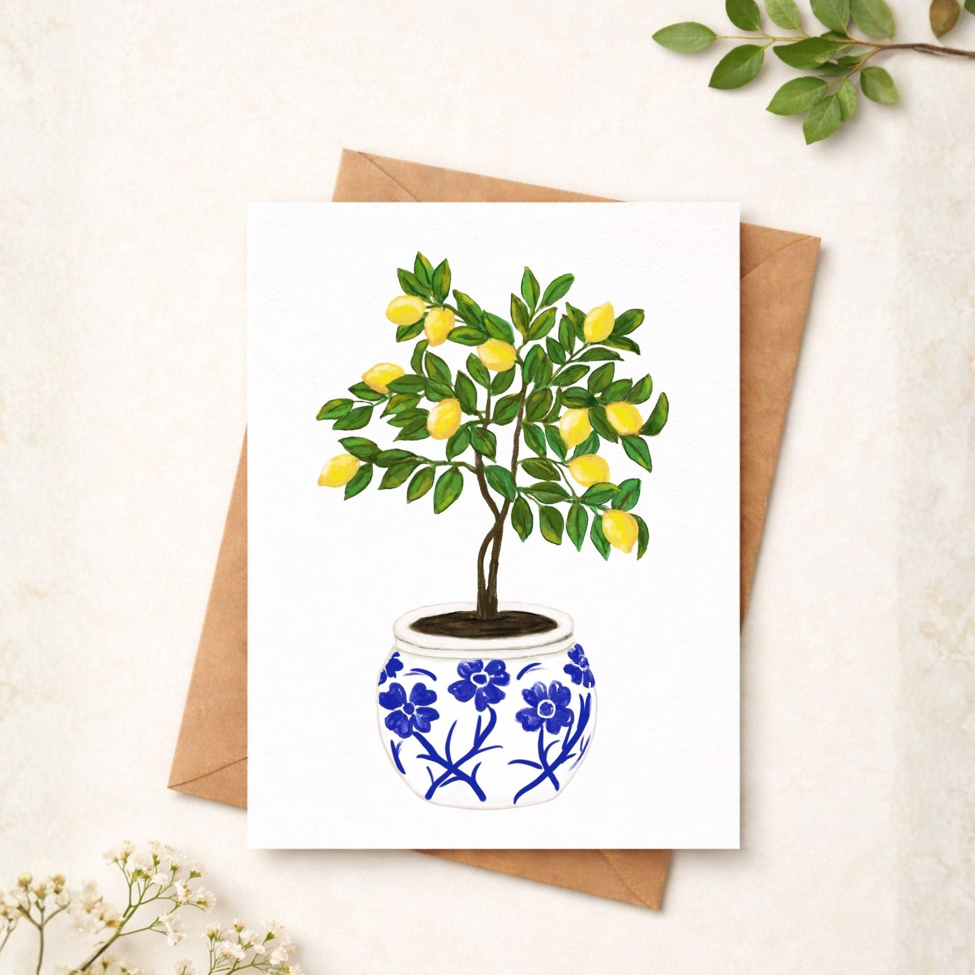 Lemon Tree Postcard - MerikaArt