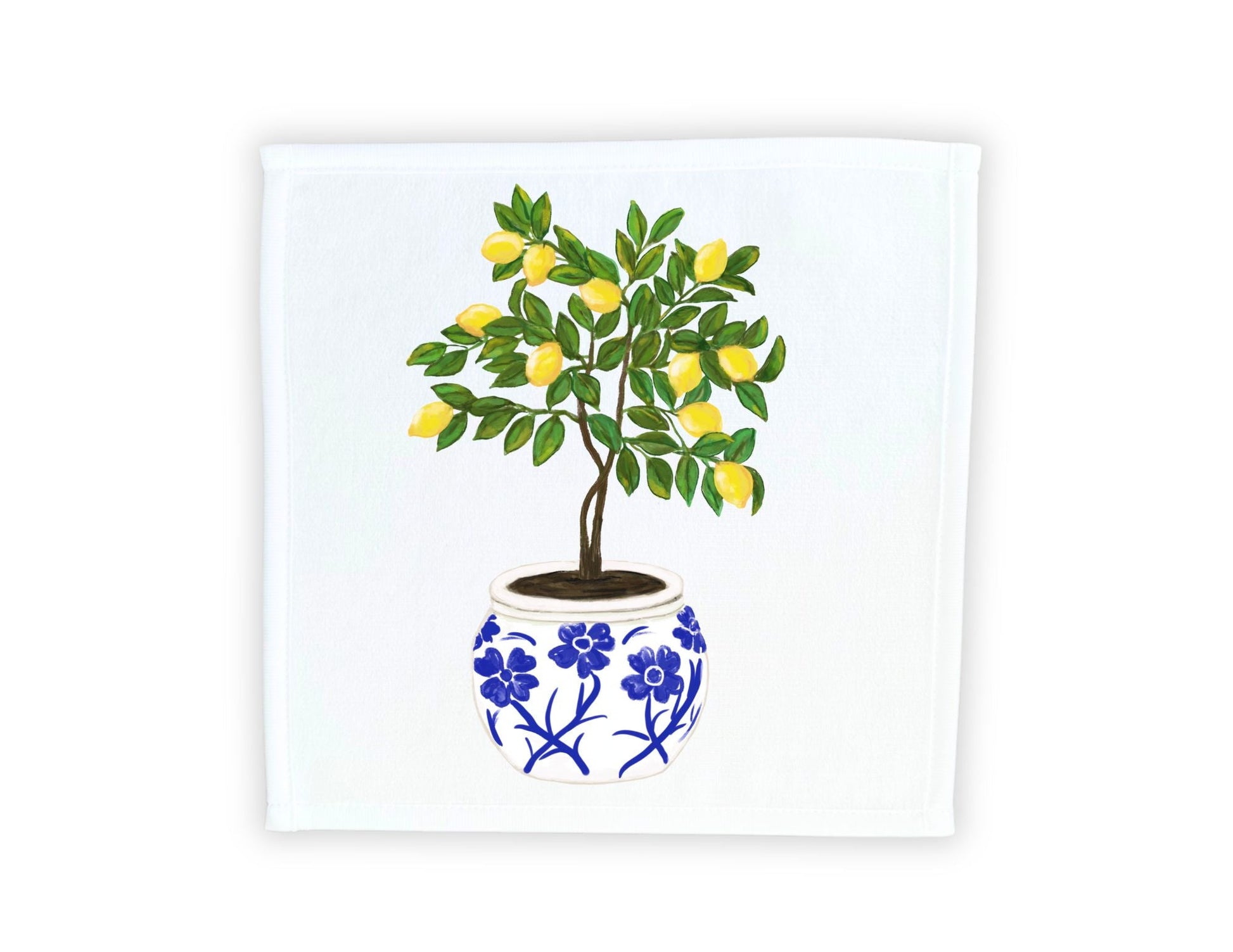 Lemon Tree Washcloth - MerikaArt