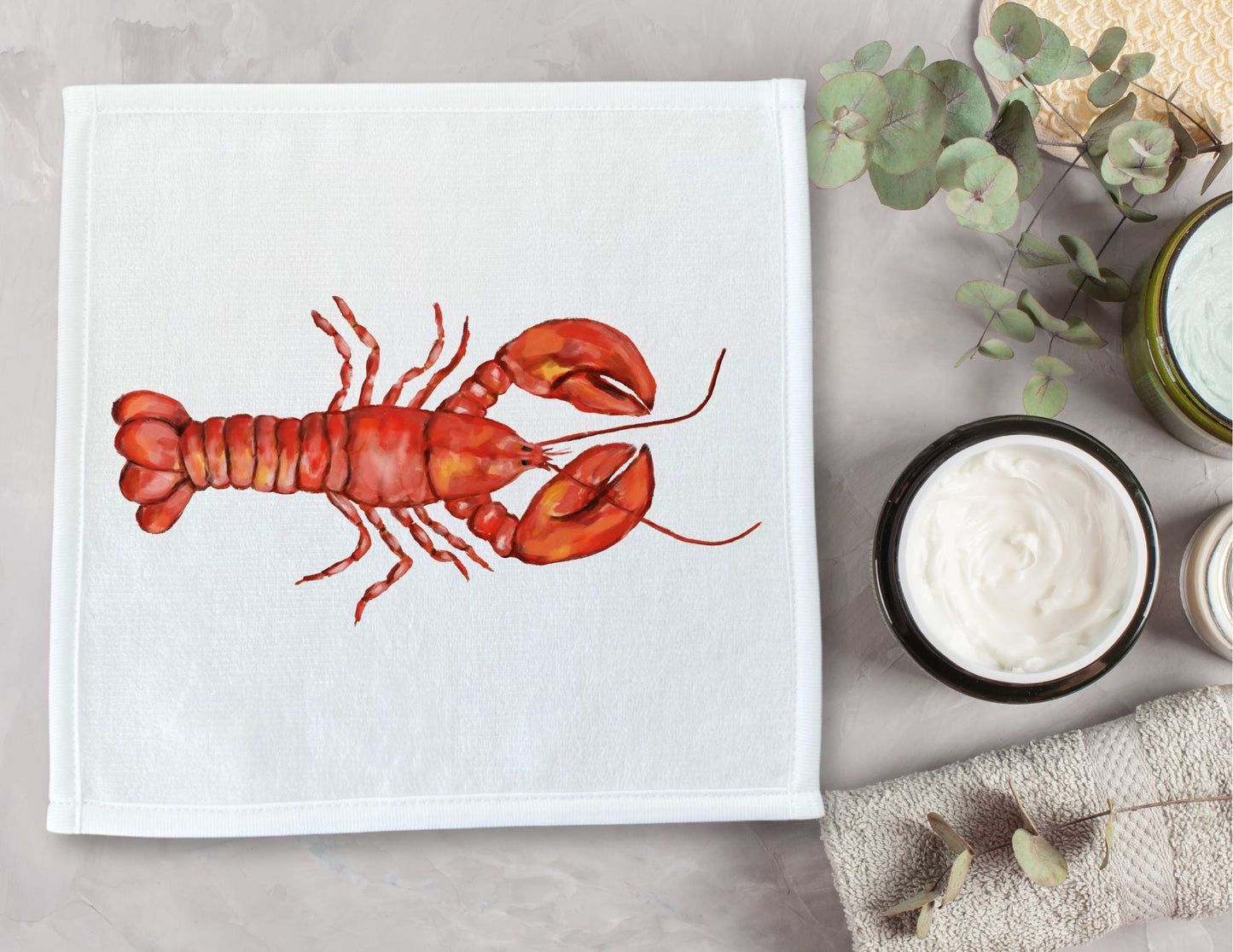 Lobster Washcloth - MerikaArt