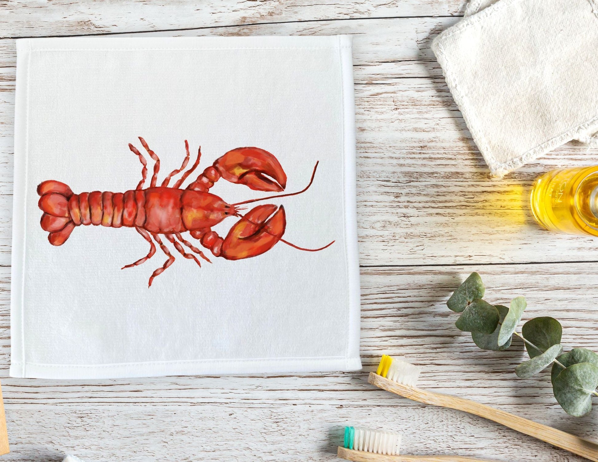 Lobster Washcloth - MerikaArt