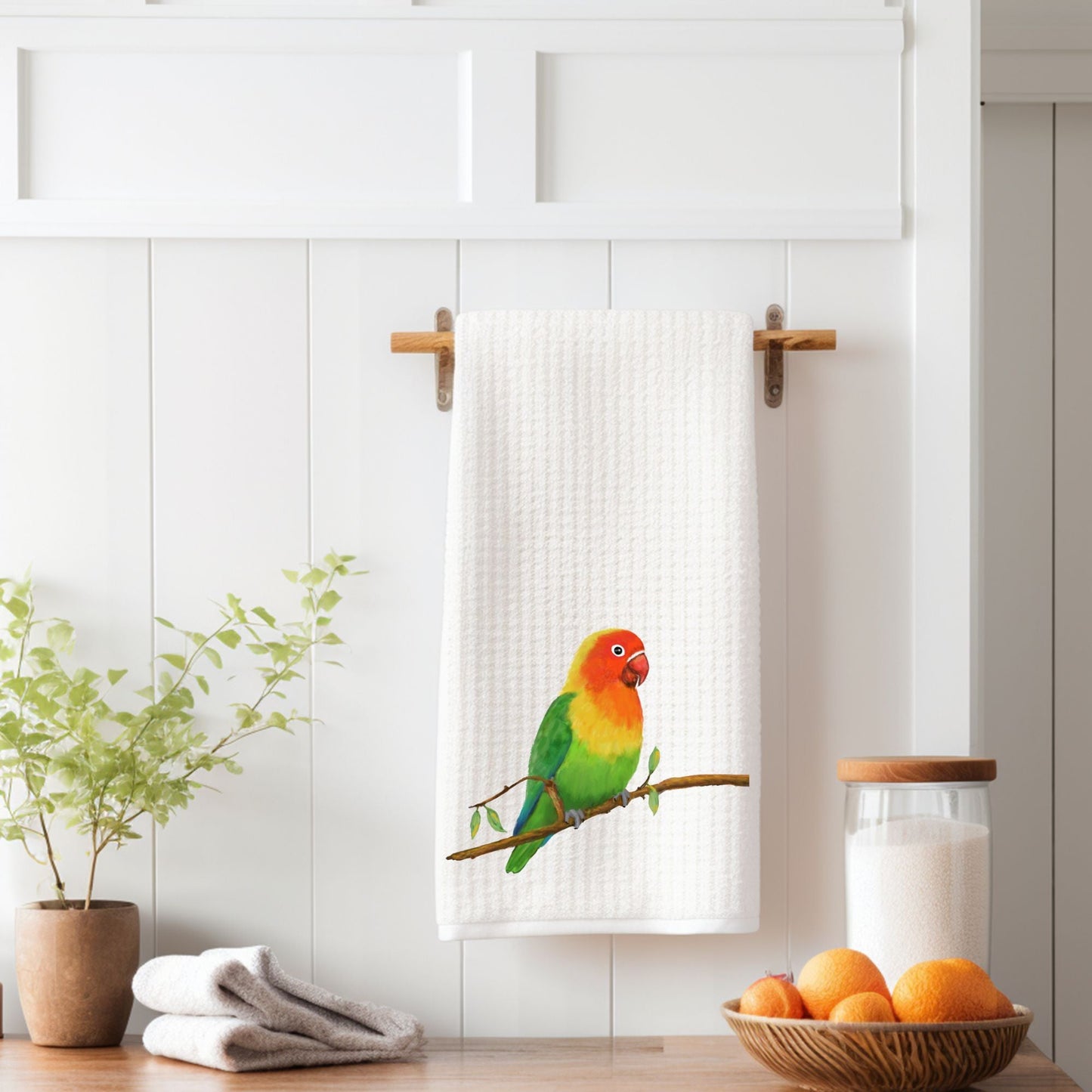 Lovebird Kitchen Towel - MerikaArt