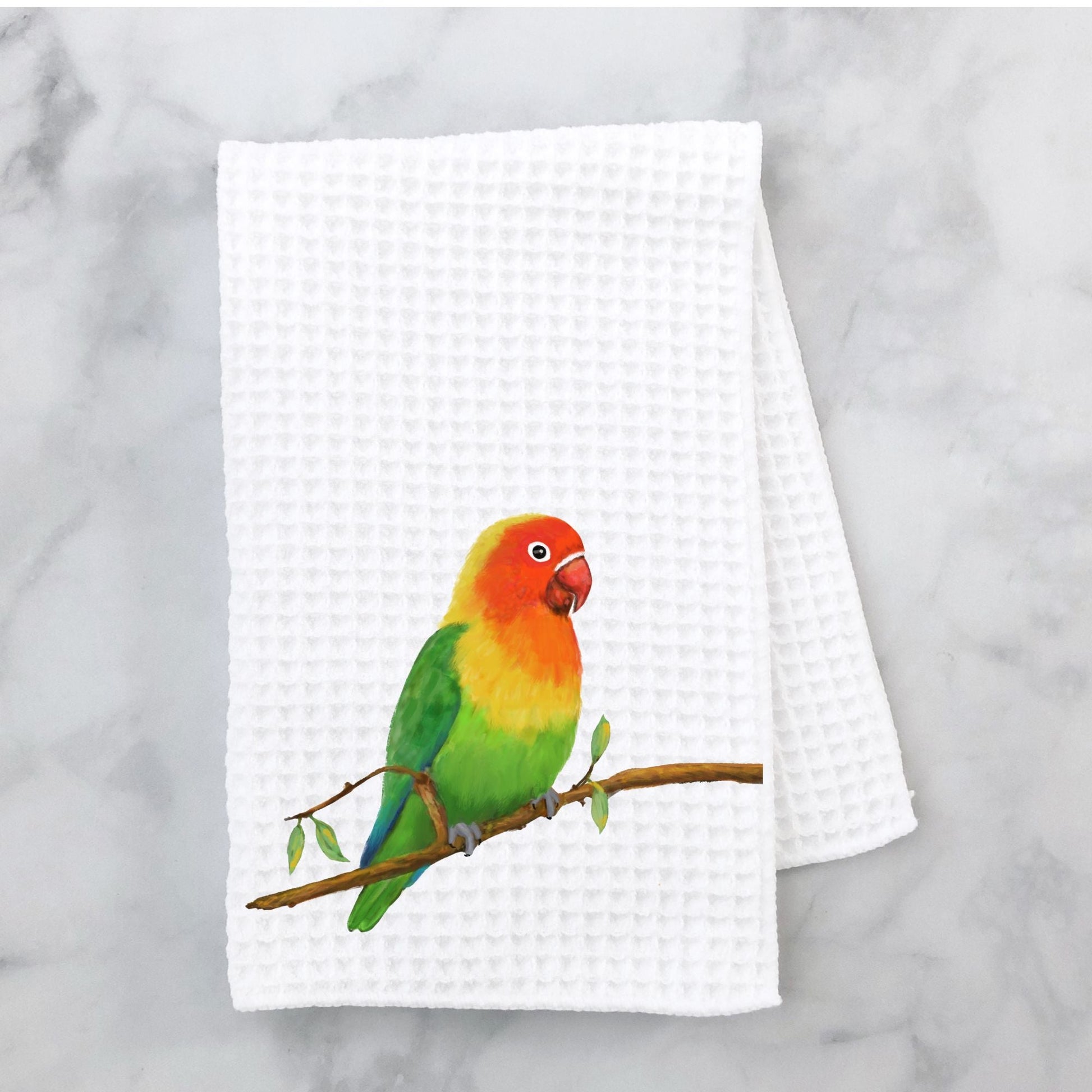Lovebird Kitchen Towel - MerikaArt