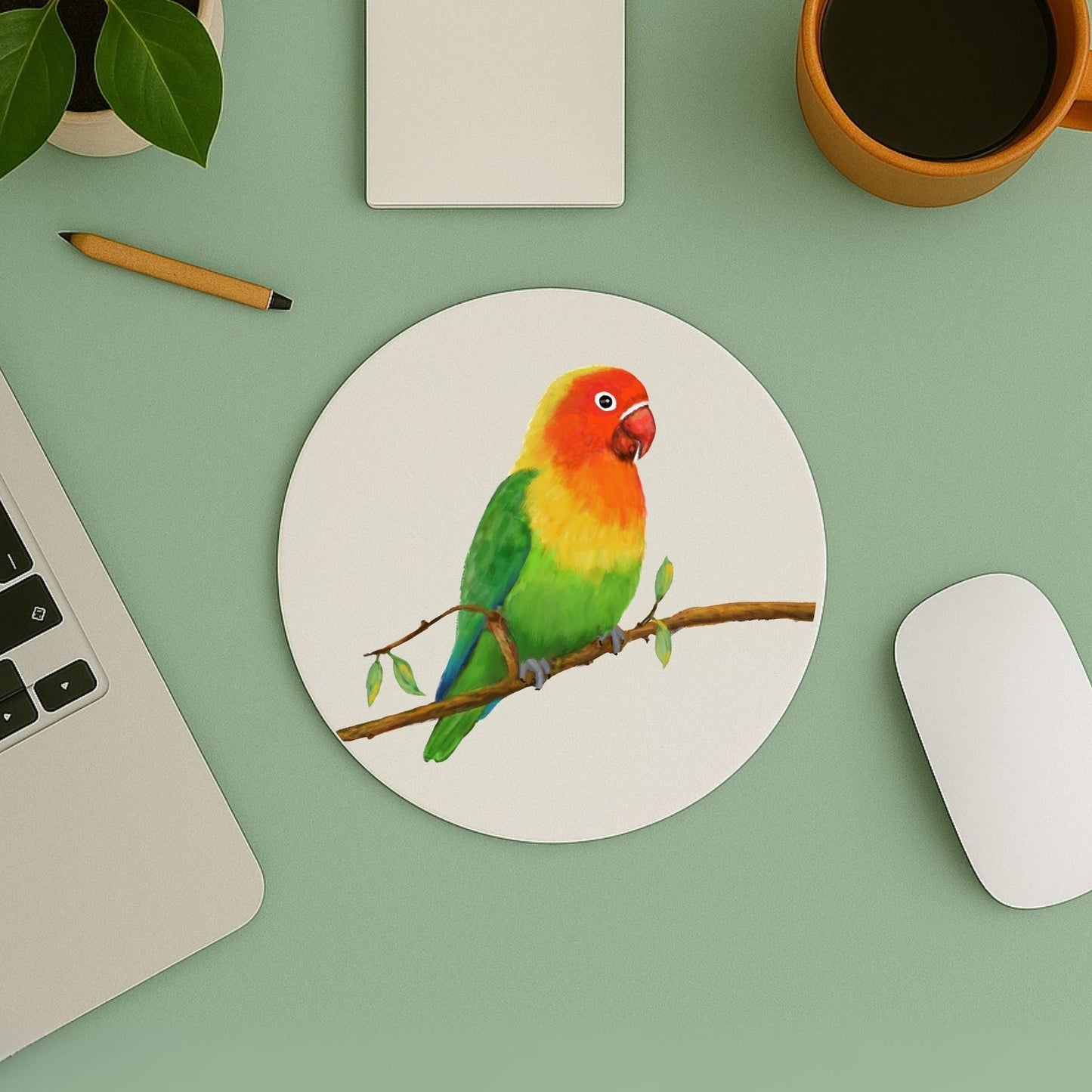 Lovebird Mousepad - MerikaArt