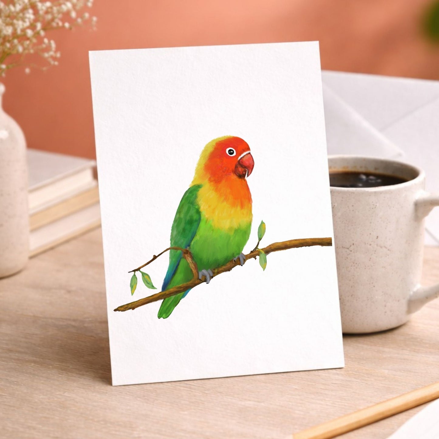 Lovebird Postcard - MerikaArt