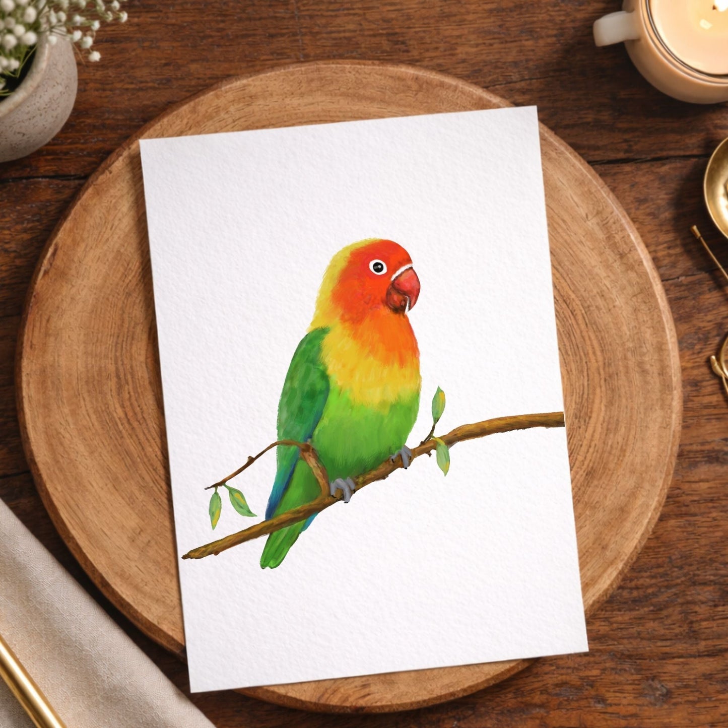 Lovebird Postcard - MerikaArt