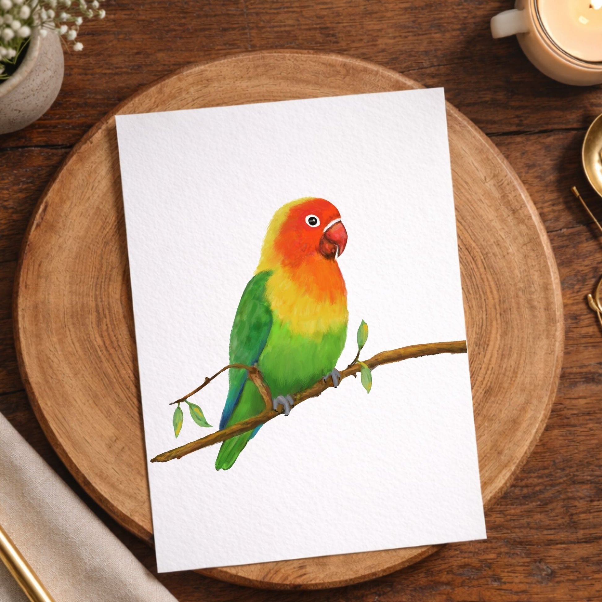 Lovebird Postcard - MerikaArt