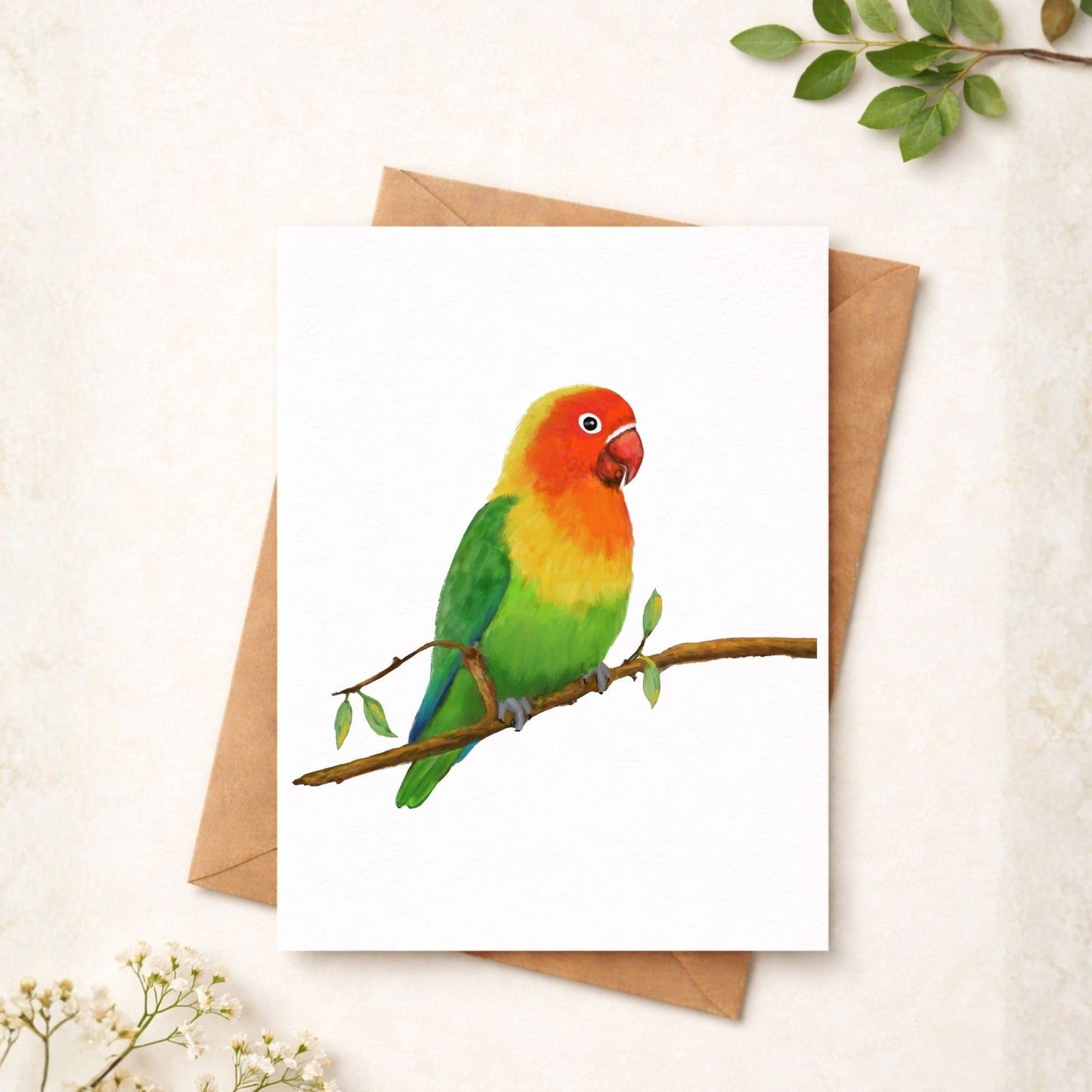 Lovebird Postcard - MerikaArt