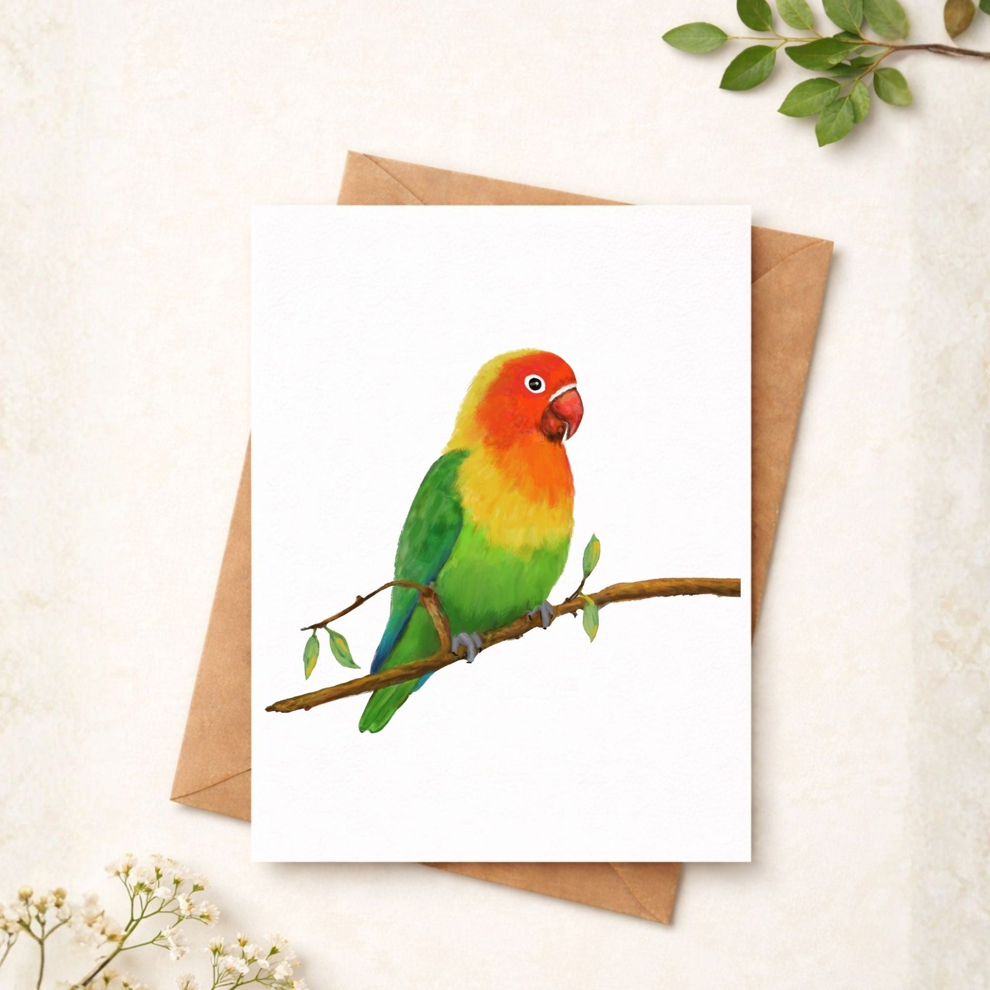 Lovebird Postcard - MerikaArt