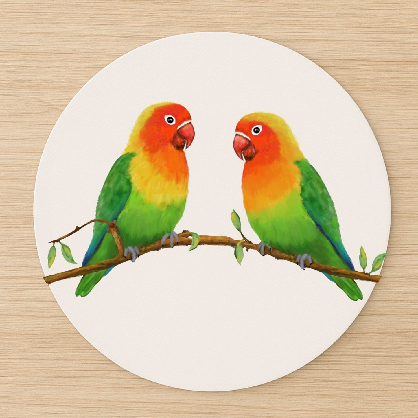 Lovebirds Mousepad - MerikaArt