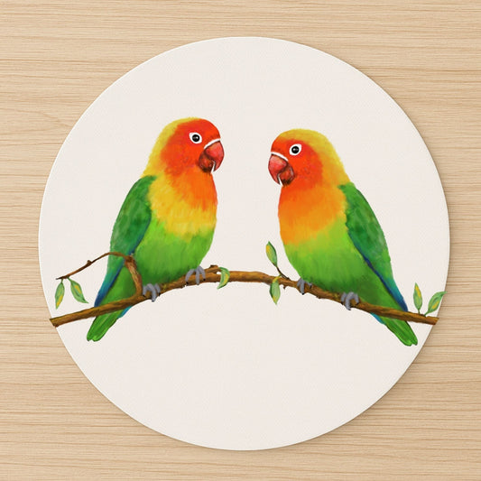 Lovebirds Mousepad - MerikaArt