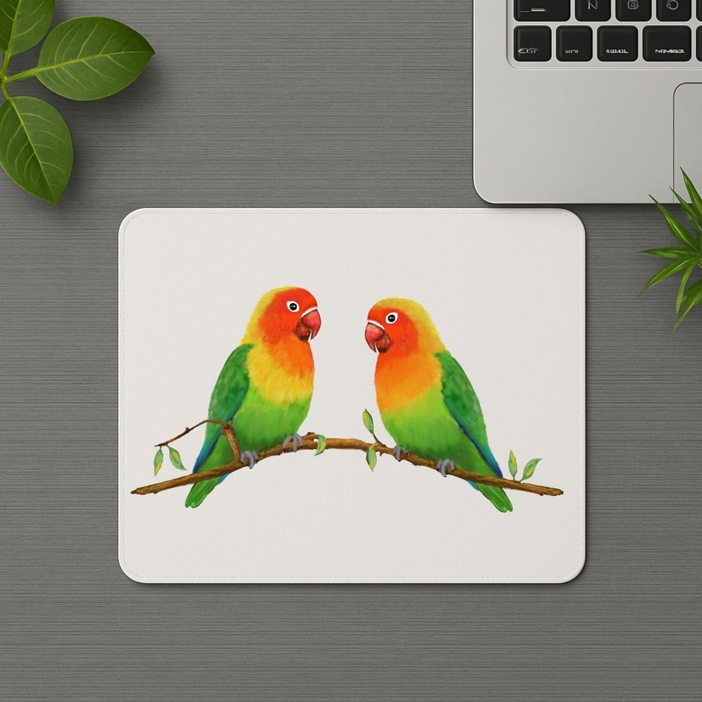 Lovebirds Mousepad - MerikaArt