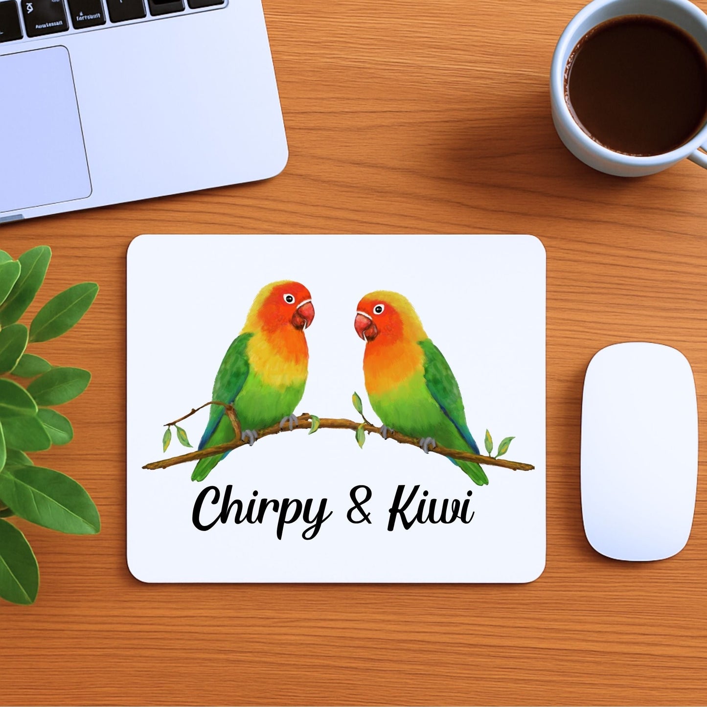 Lovebirds Mousepad - MerikaArt