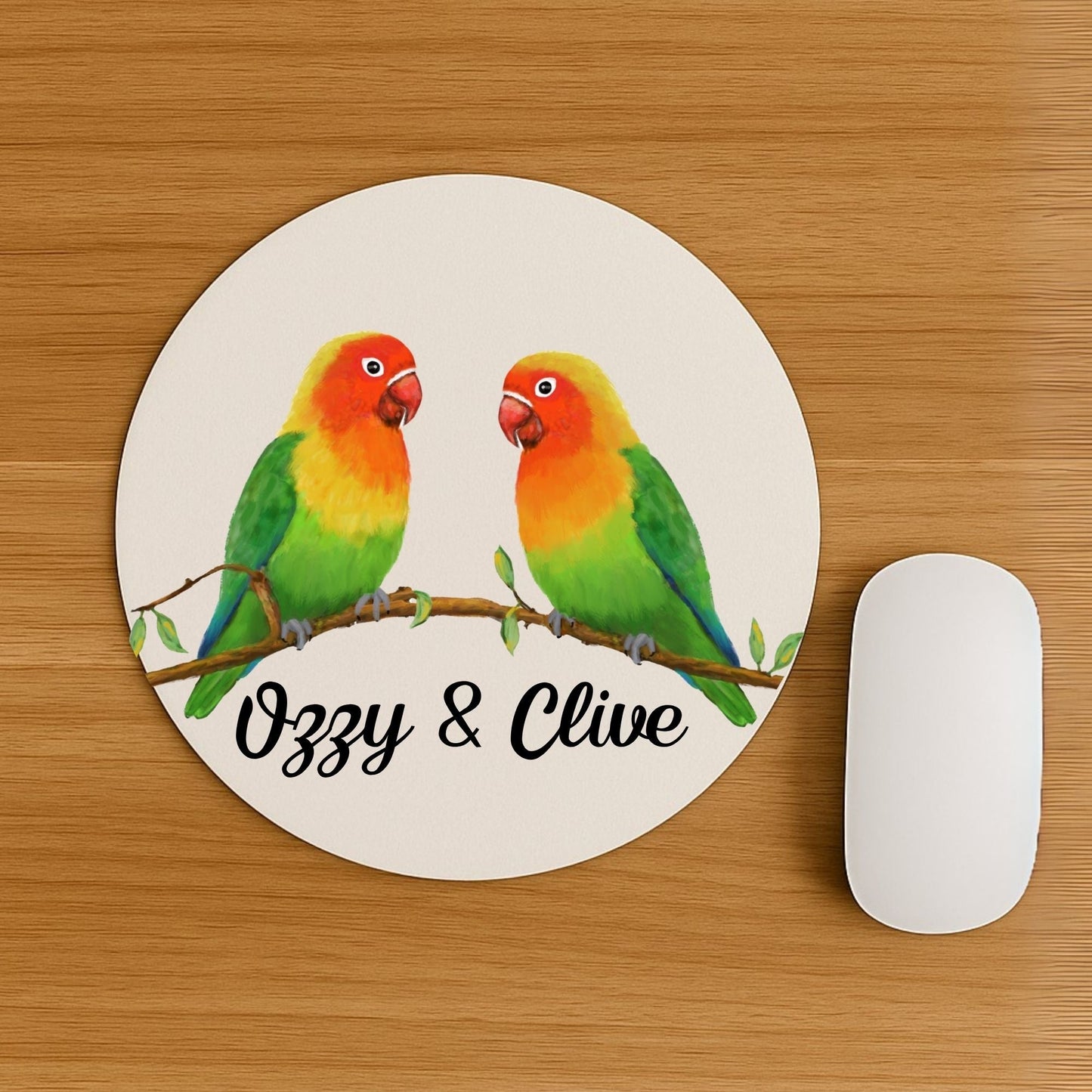 Lovebirds Mousepad - MerikaArt