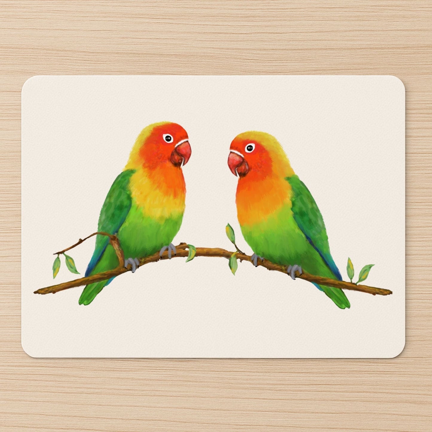 Lovebirds Mousepad - MerikaArt
