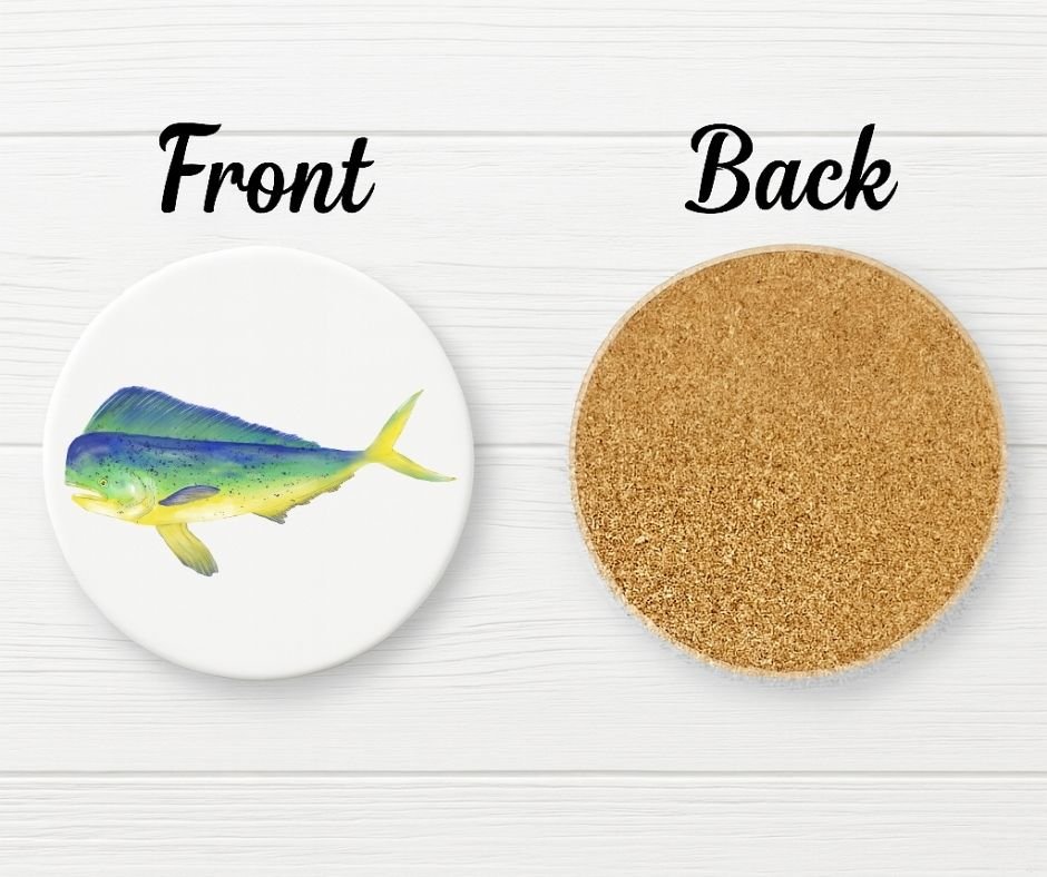 Mahi Mahi Ceramic Coaster - MerikaArt