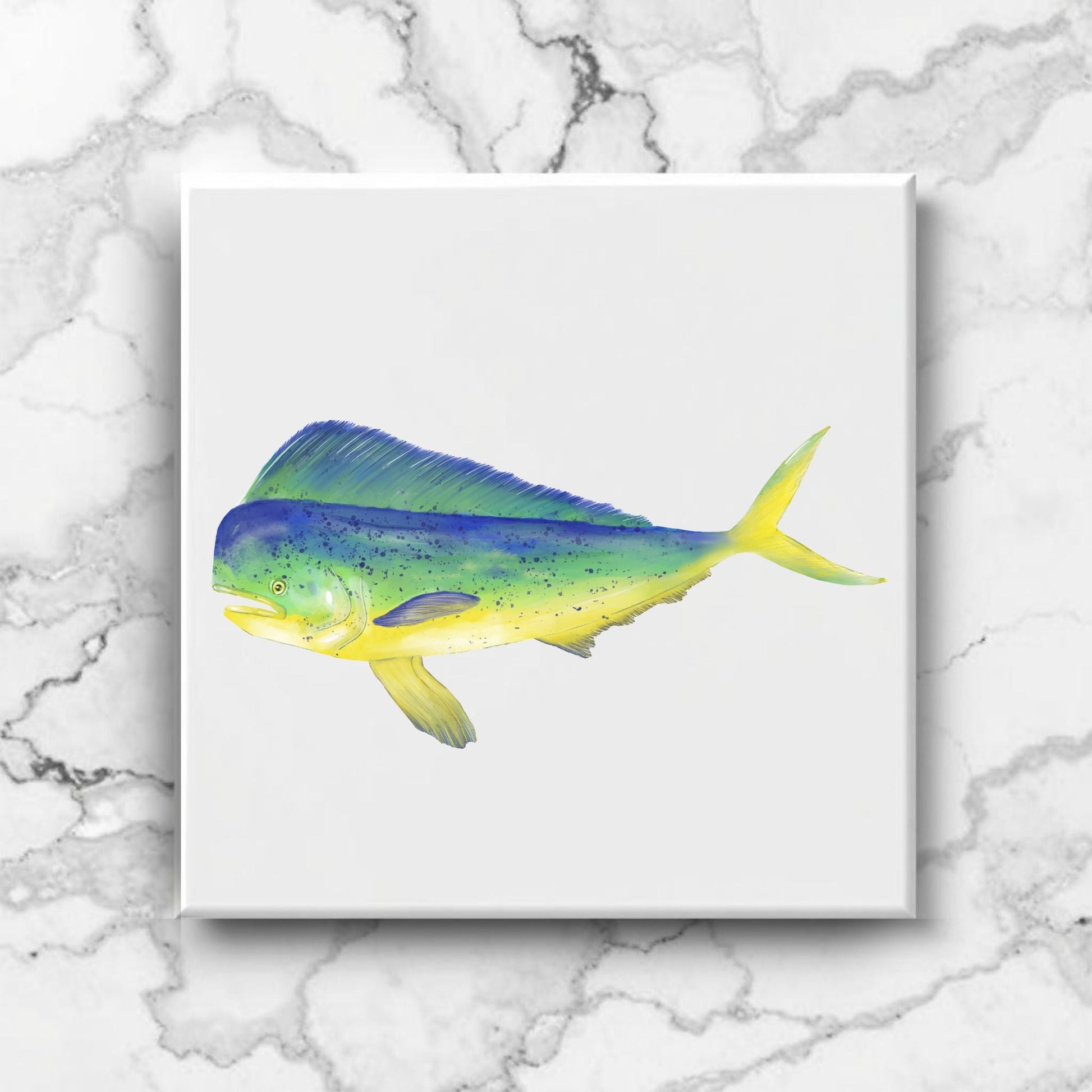 Mahi - Mahi Ceramic Tile – Handcrafted Coastal Fishing Decor - MerikaArt