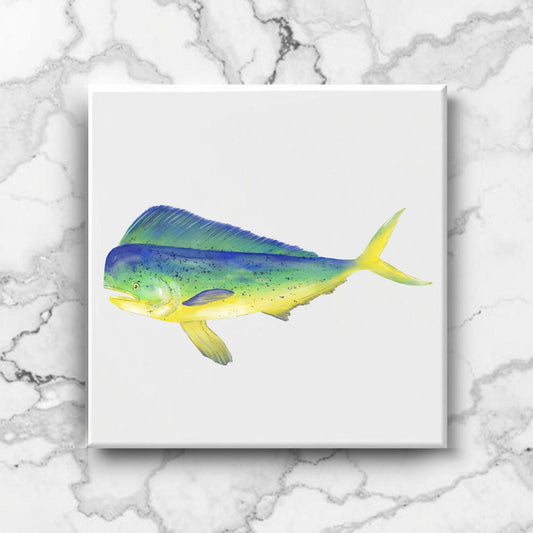 Mahi - Mahi Ceramic Tile – Handcrafted Coastal Fishing Decor - MerikaArt