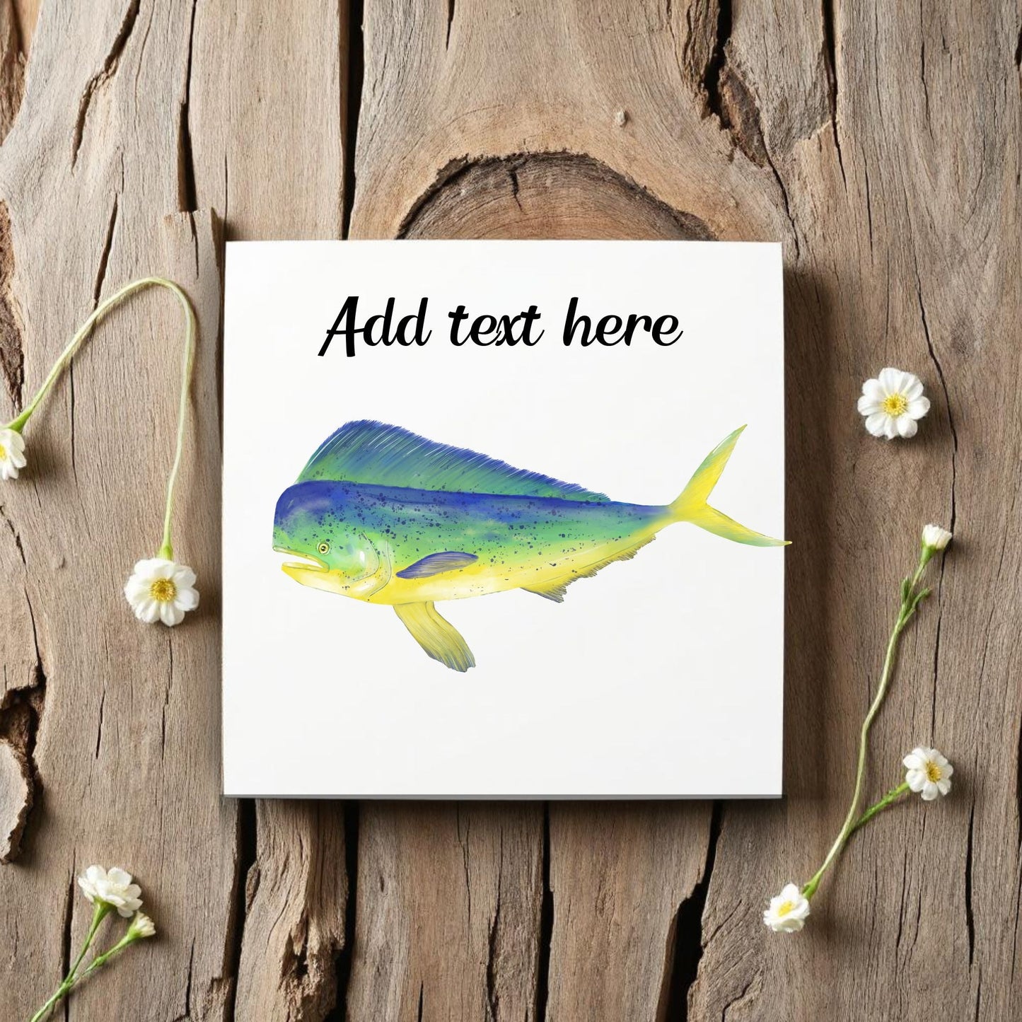 Mahi - Mahi Ceramic Tile – Handcrafted Coastal Fishing Decor - MerikaArt