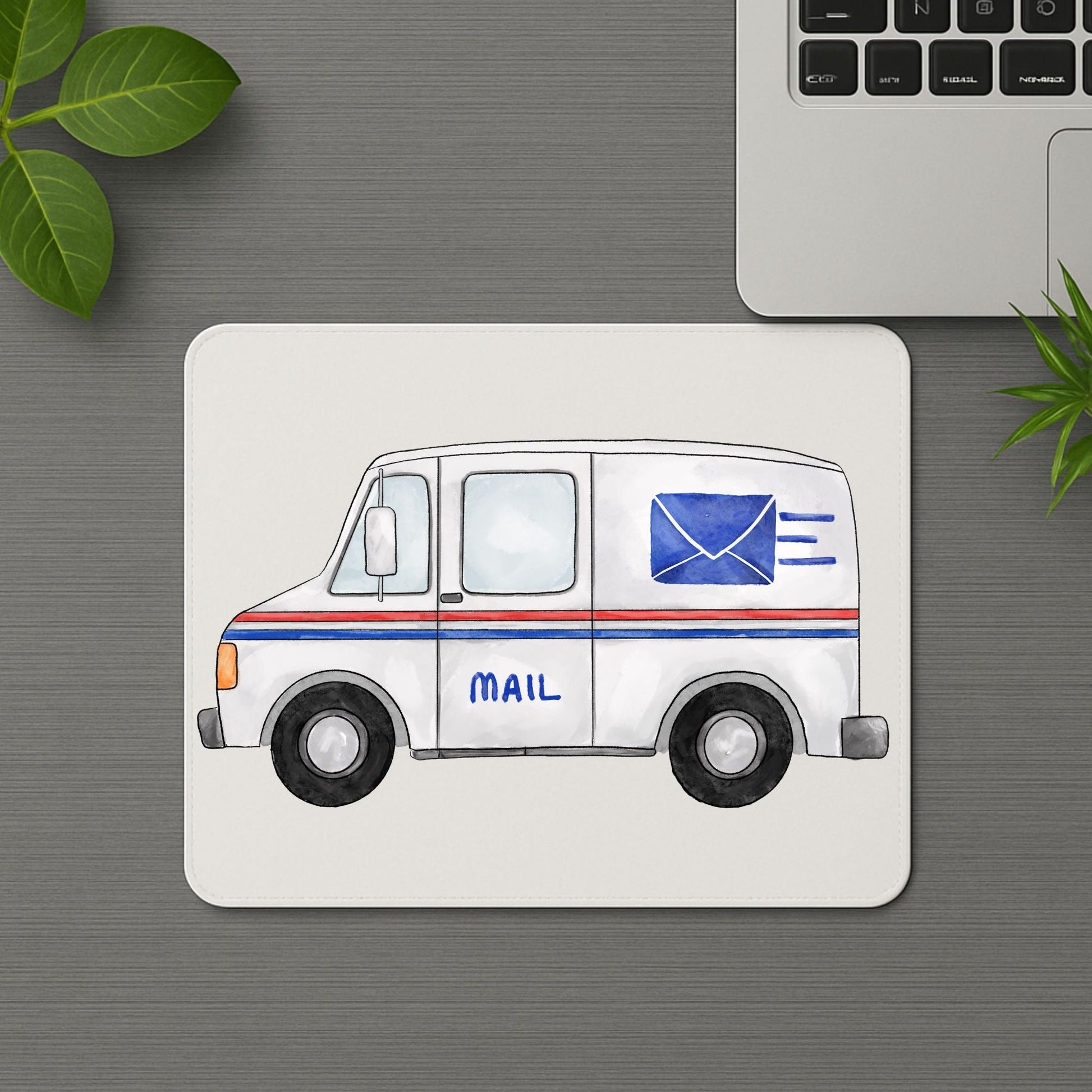 Mail Delivery Van Mousepad - MerikaArt