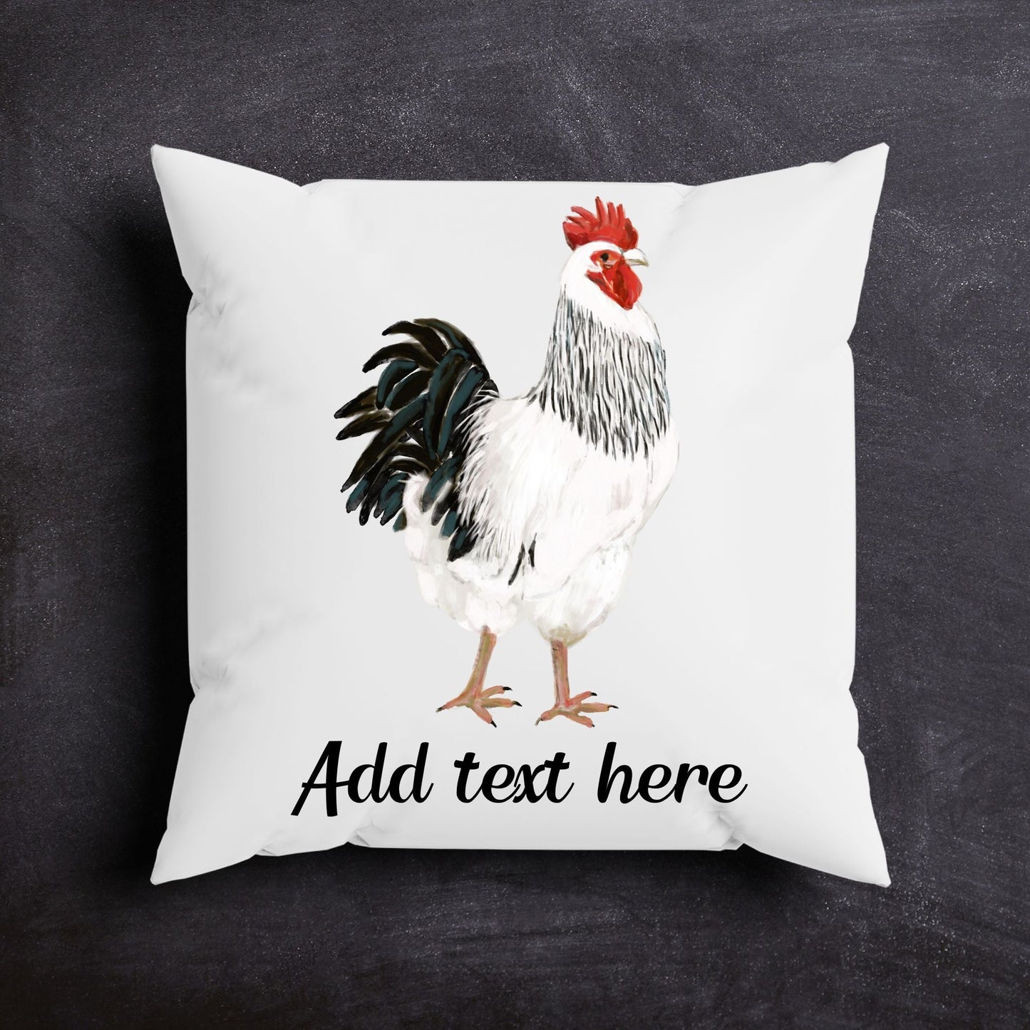 Majestic Rooster Pillow - Farmhouse Nature Inspired Home Decor - MerikaArt