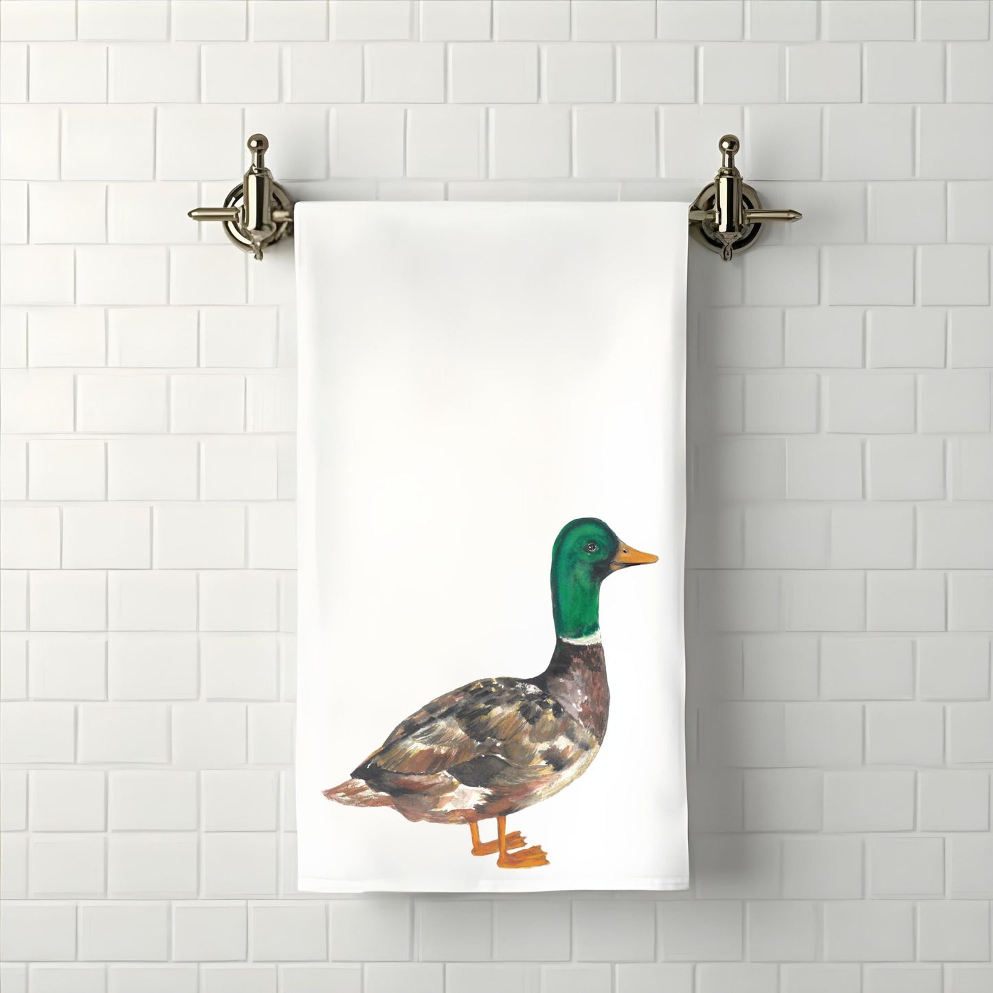Mallard Duck Bathroom Towel - MerikaArt